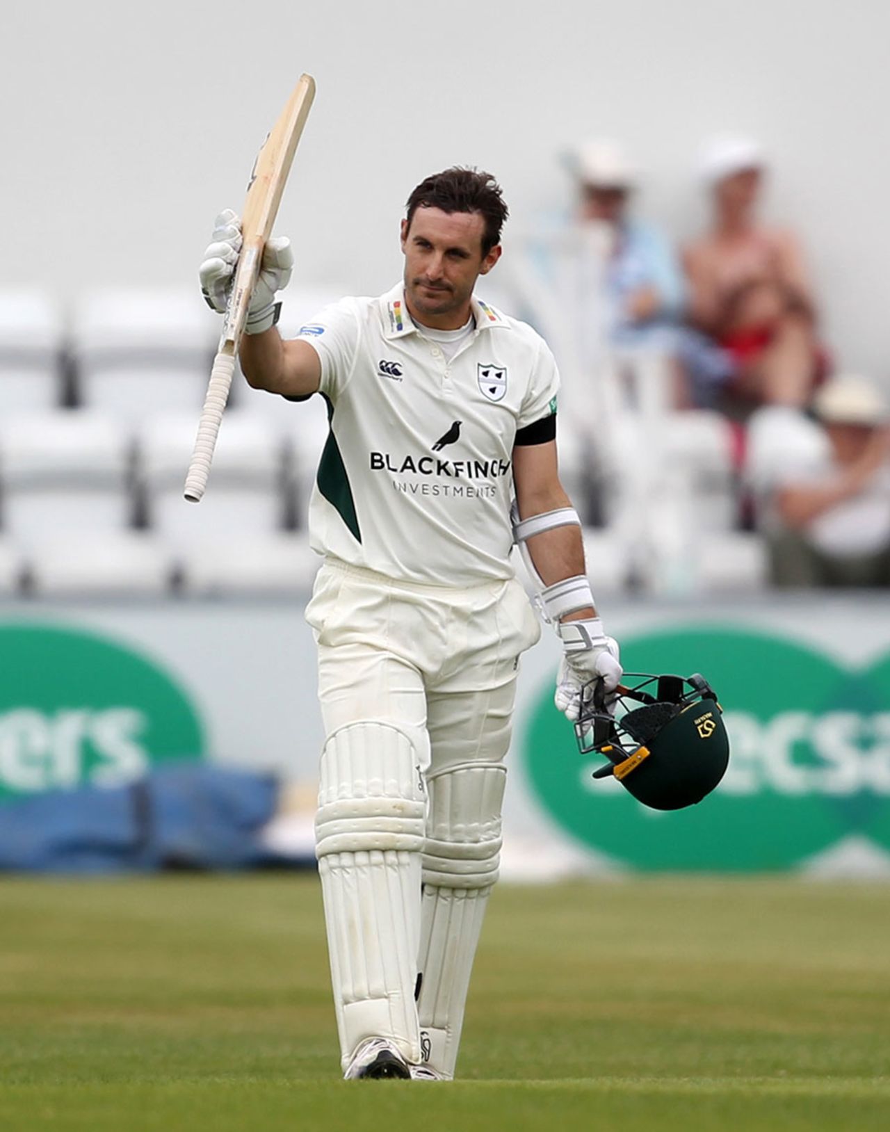 Daryl Mitchell led Worcestershire's reply with a century, Northamptonshire v Worcestershire, Specsavers County Championship, Division Two, Wantage Road, May 27, 2017
