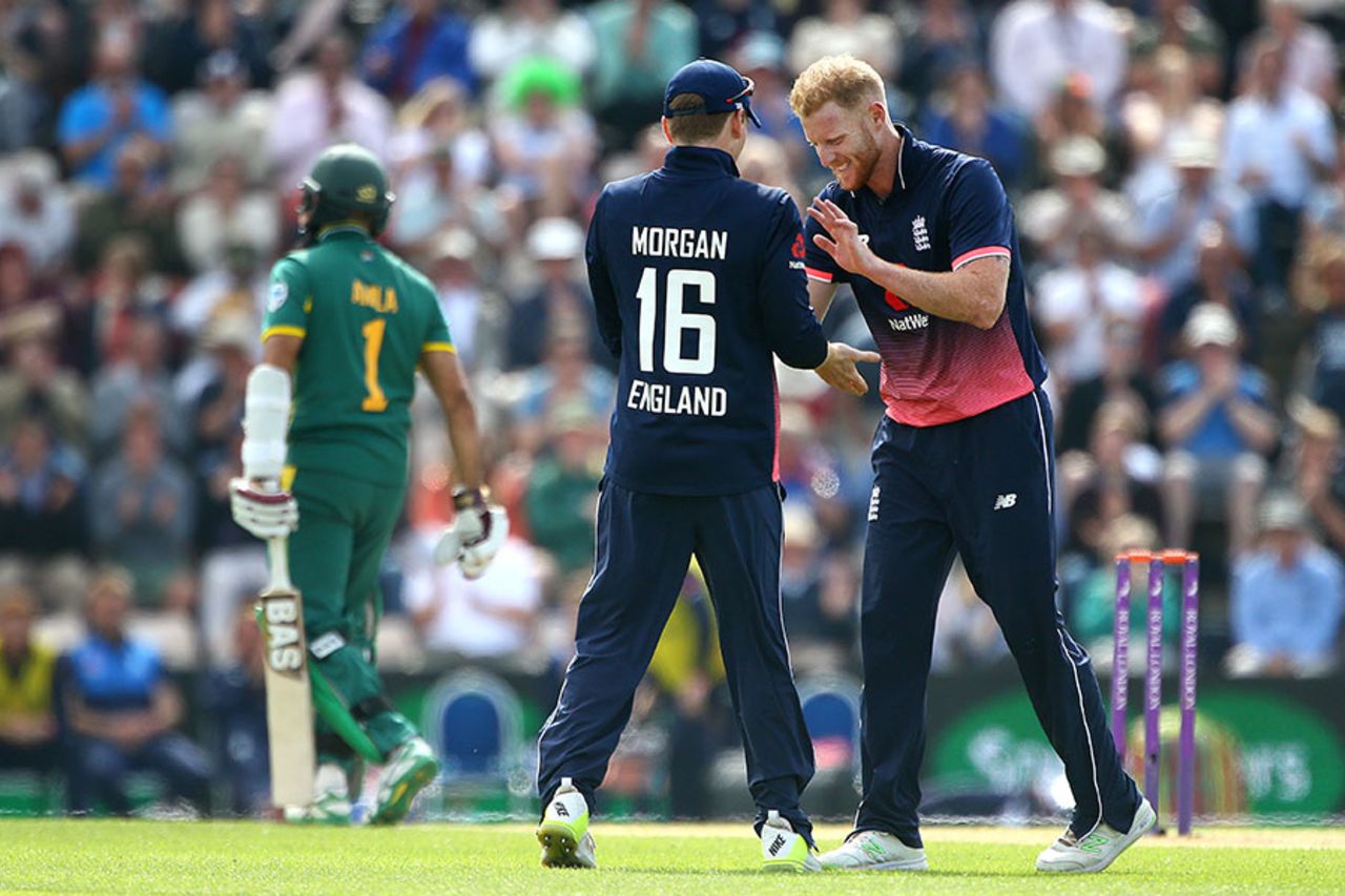 Ben Stokes broke South Africa's opening stand, England v South Africa, 2nd ODI, Ageas Bowl, May 27, 2017