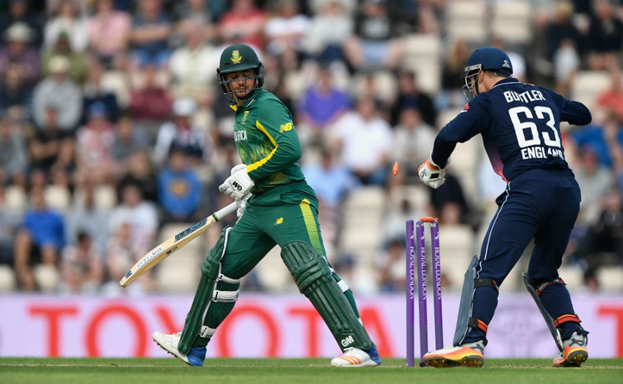 Quinton de Kock fell for 98 to undermine South Africa's chase, England v South Africa, 2nd ODI, Ageas Bowl, May 27, 2017