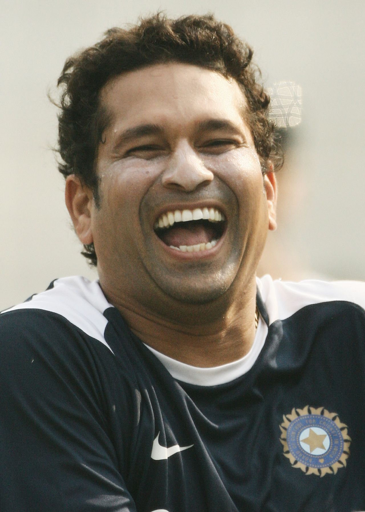 Sachin Tendulkar laughs, India v Australia, Delhi, October 27, 2008