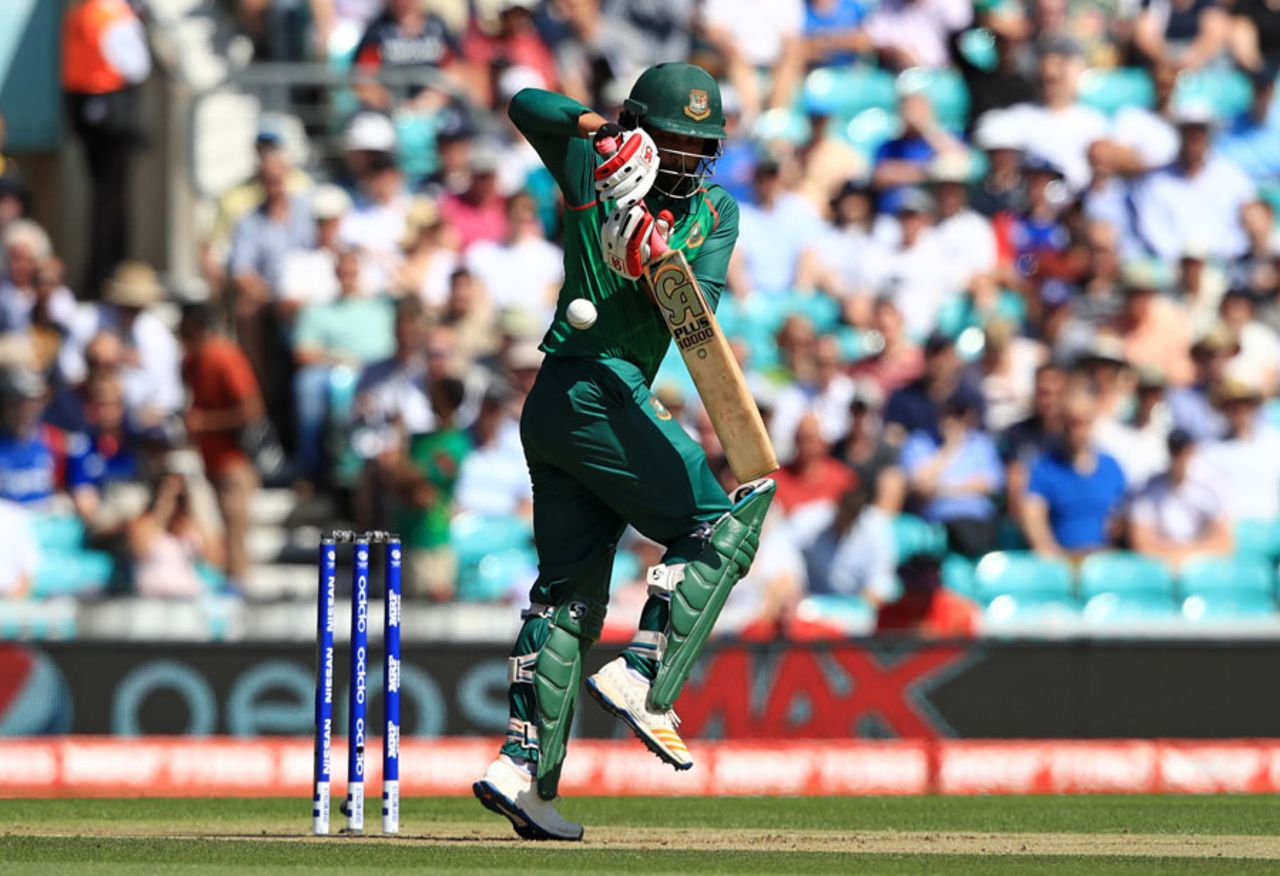 Tamim Iqbal weathered the opening exchanges, England v Bangladesh, Champions Trophy, Group A, The Oval, June 1, 2017