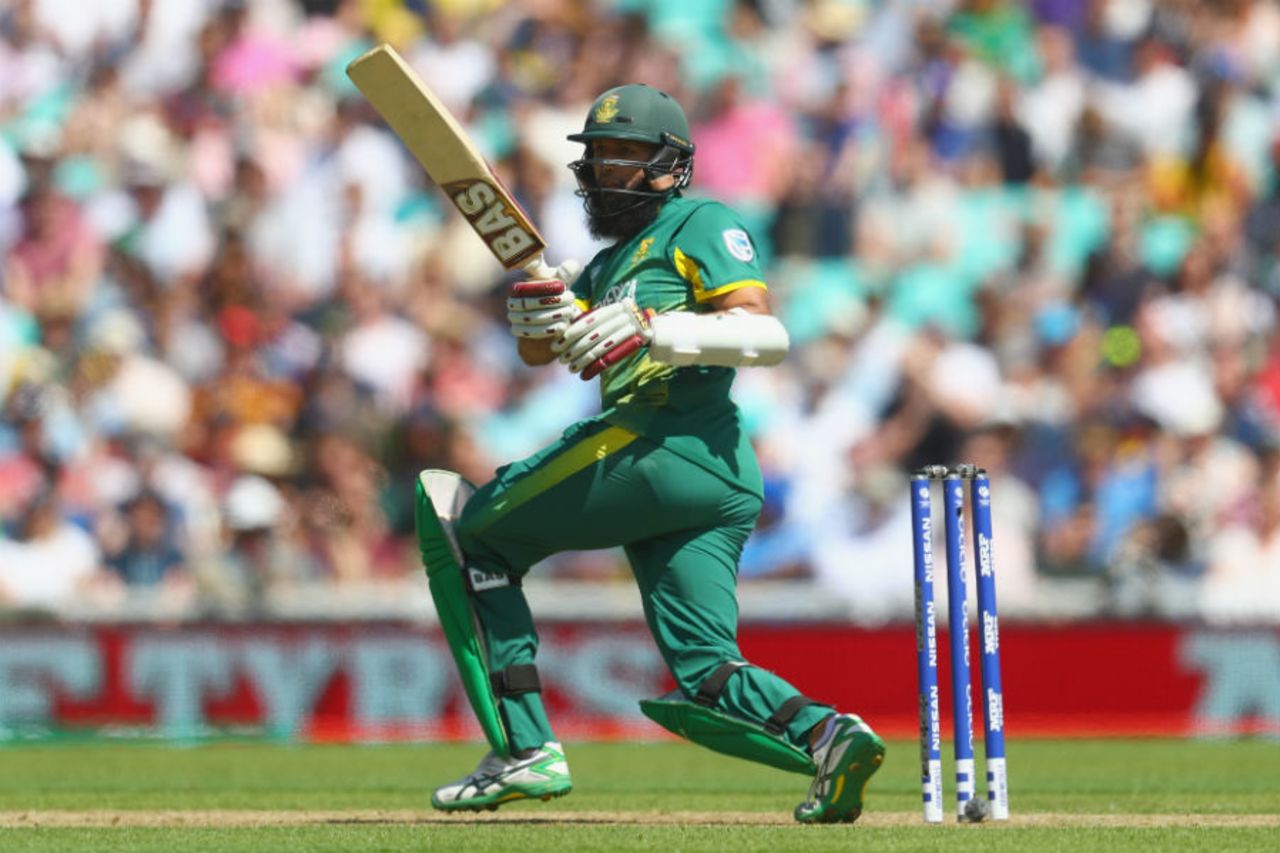 Hashim Amla uses the pace to help one behind square, South Africa v Sri Lanka, Champions Trophy, Group B, The Oval, June 3, 2017