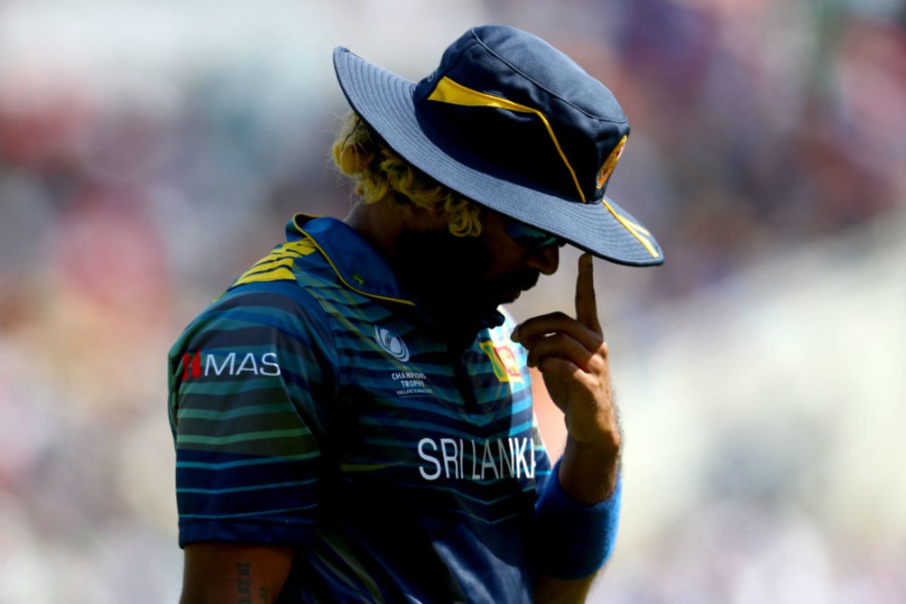Lasith Malinga put down a swirler at long leg to reprieve Faf du Plessis, South Africa v Sri Lanka, Champions Trophy, Group B, The Oval, June 3, 2017