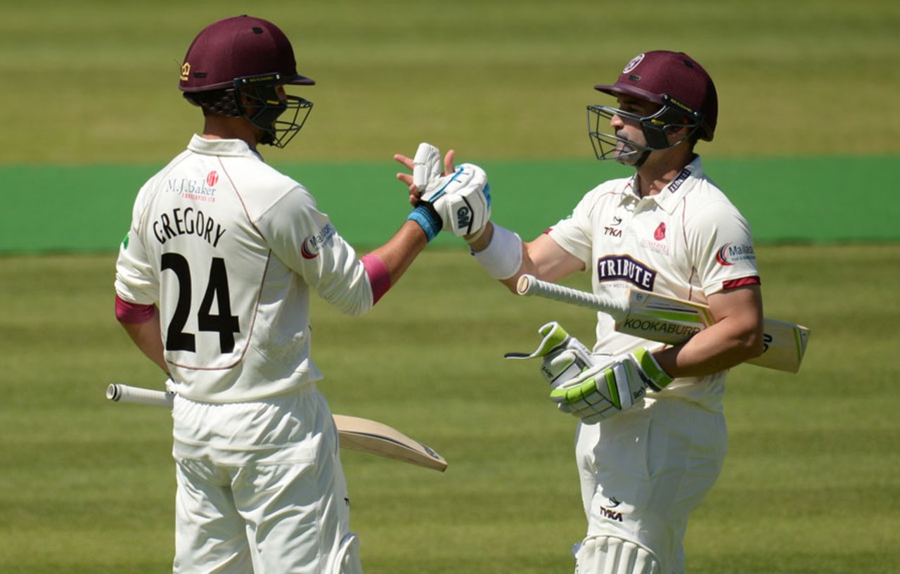 Lewis Gregory and Dean Elgar took their stand beyond 200, Middlesex v Somerset, County Championship, Division One, Lord's, 2nd day, June 3, 2017