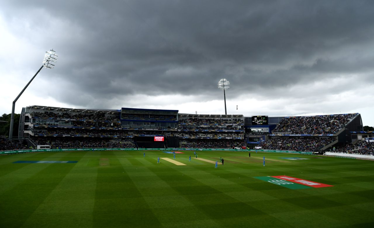 Dark clouds gather over Edgbaston , India v Pakistan, Champions Trophy, Group B, Birmingham, June 4, 2017