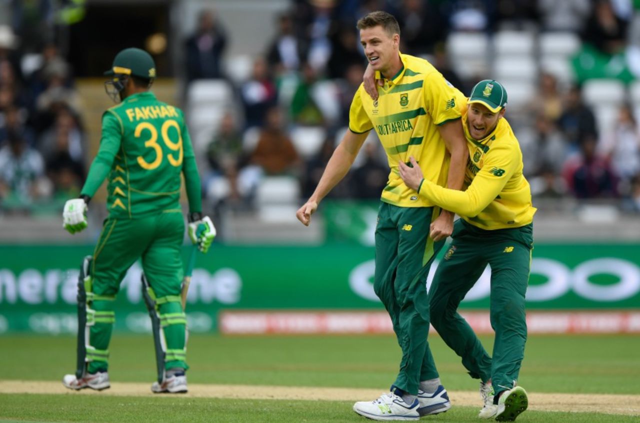 Morne Morkel removed Pakistan's openers in the same over, Pakistan v South Africa, Champions Trophy, Group B, Edgbaston, June 7, 2017