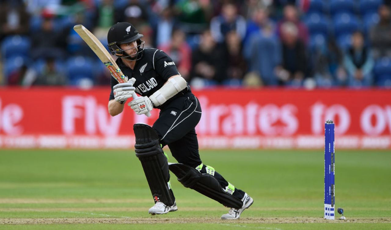 Kane Williamson turns one into the leg side, New Zealand v Bangladesh, Group A, Champions Trophy 2017, Cardiff, June 9, 2017
