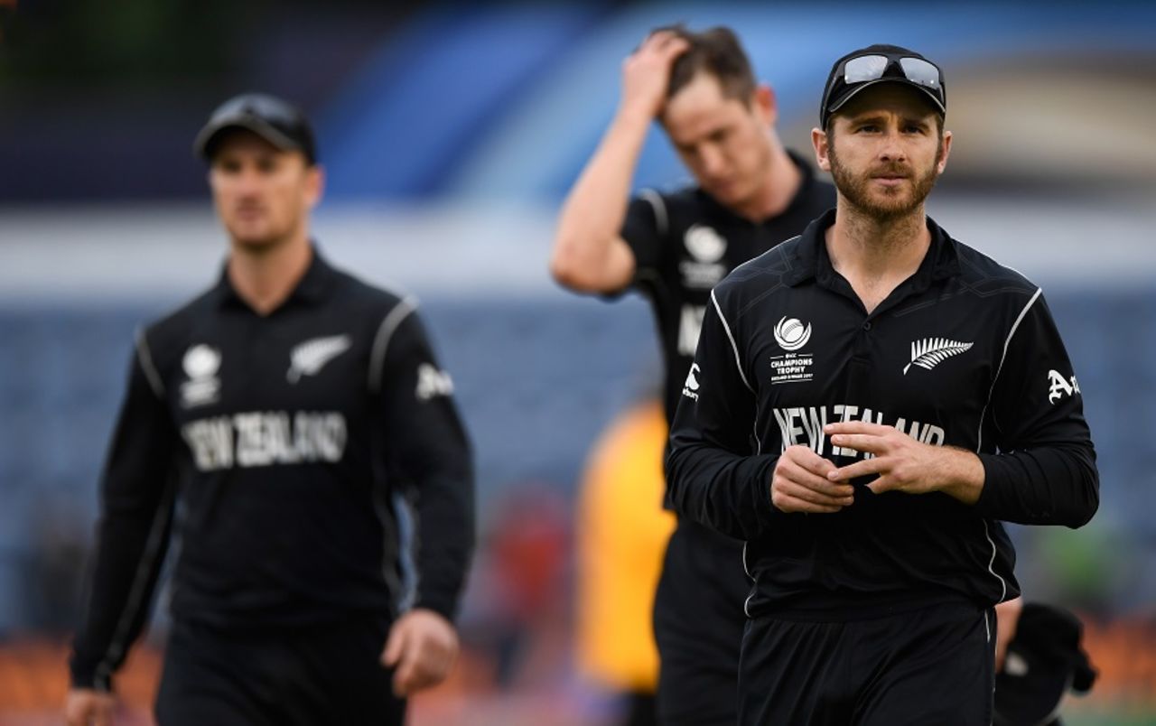 Kane Williamson is dejected after New Zealand are knocked out, New Zealand v Bangladesh, Group A, Champions Trophy 2017, Cardiff, June 9, 2017