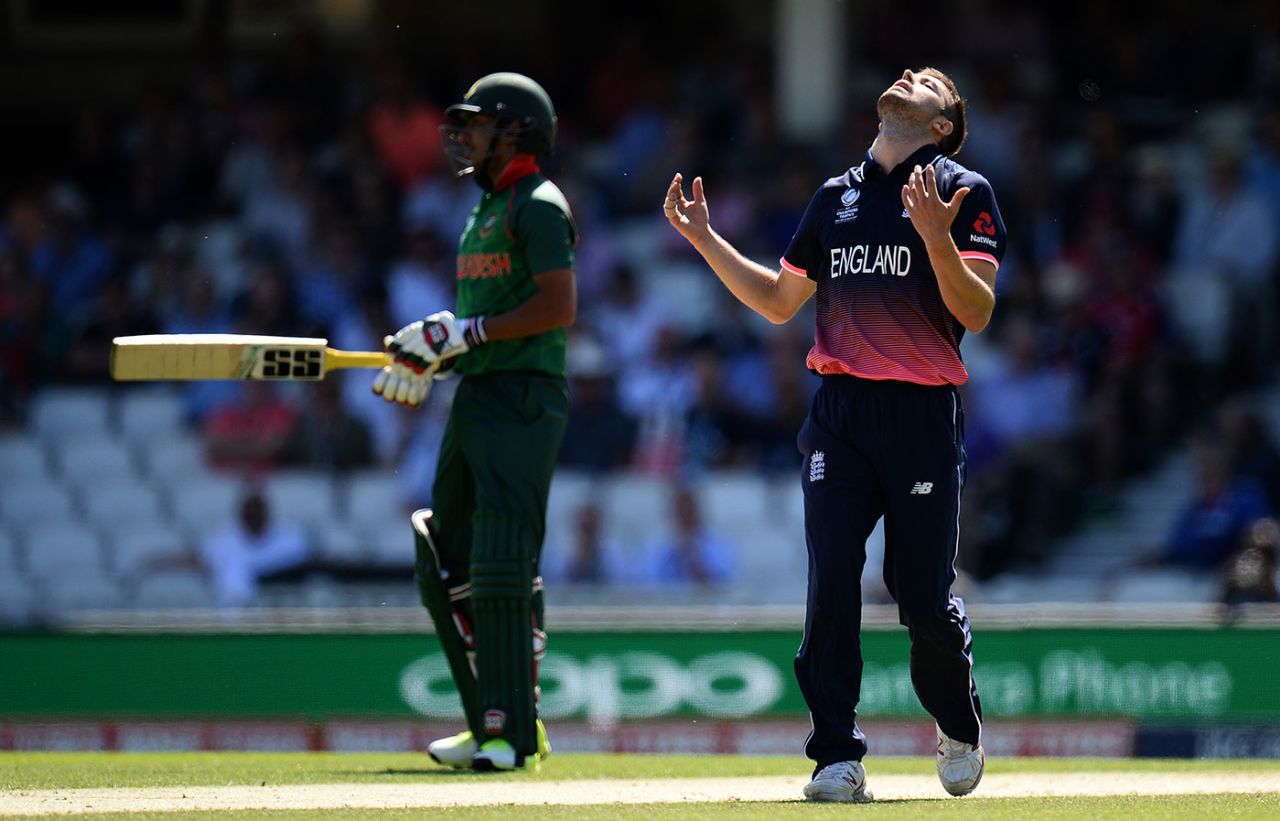 Mark Wood is disappointed, England v Bangladesh, Champions Trophy, Group A, The Oval, June 1, 2017