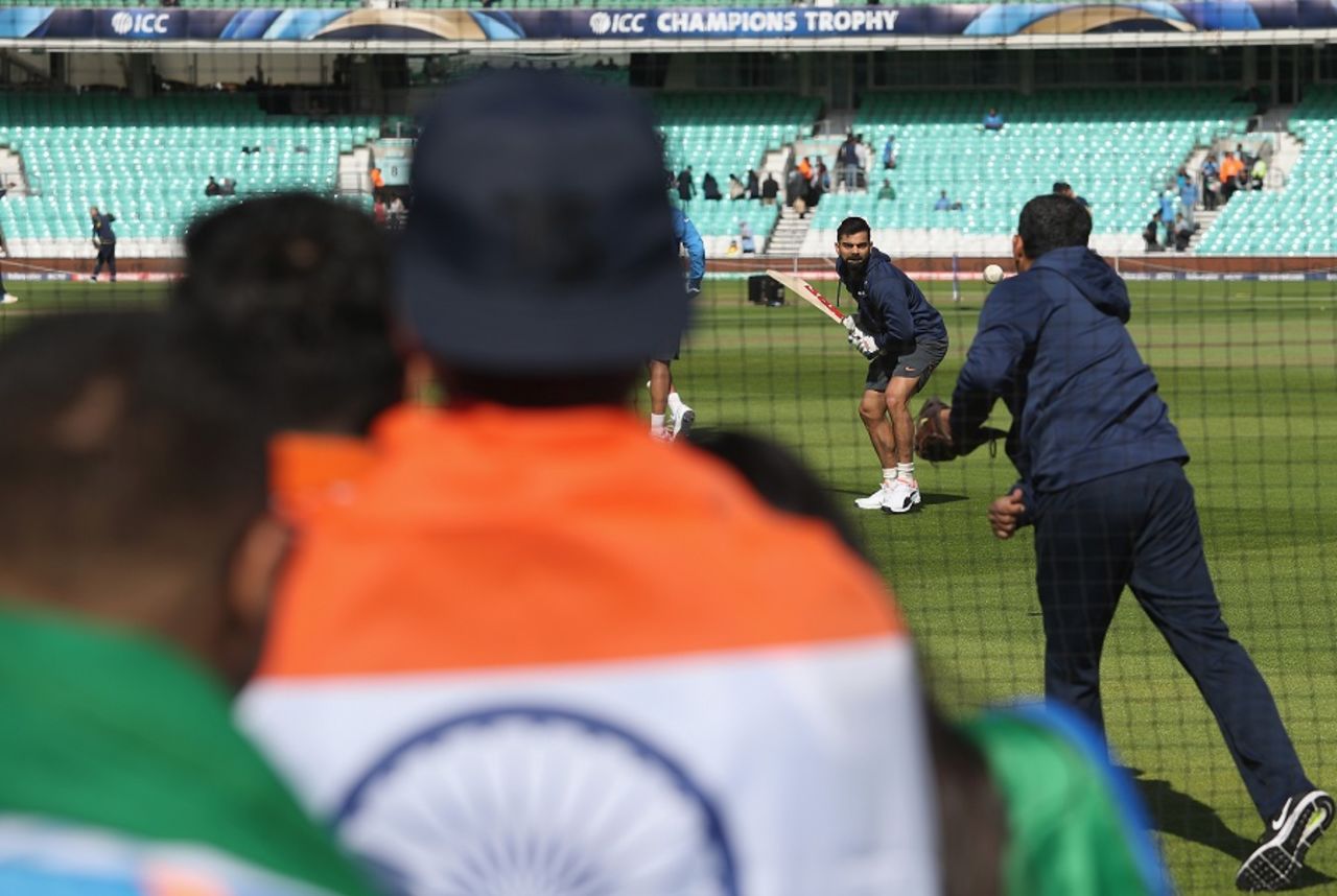 Virat Kohli gets in some last minute training, India v South Africa, Champions Trophy 2017, Group B, The Oval, London, June 11, 2017