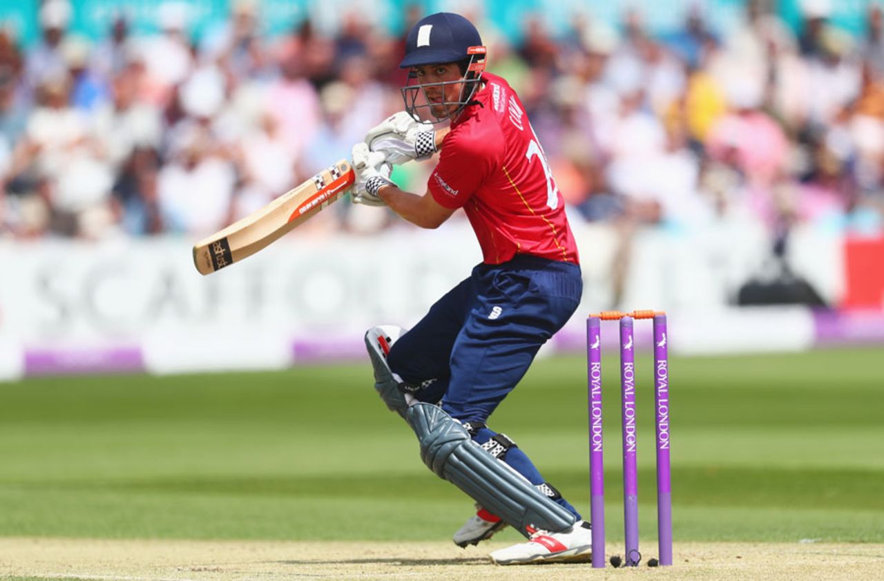 Alastair Cook raced to a 35-ball half-century, Essex v Nottinghamshire, Royal London Cup semi-final, Chelmsford, June 16, 2017