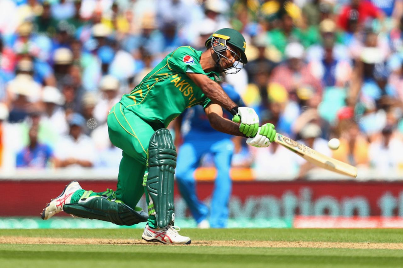 Fakhar Zaman makes great contact, India v Pakistan, Champions Trophy final, The Oval, July 18, 2017
