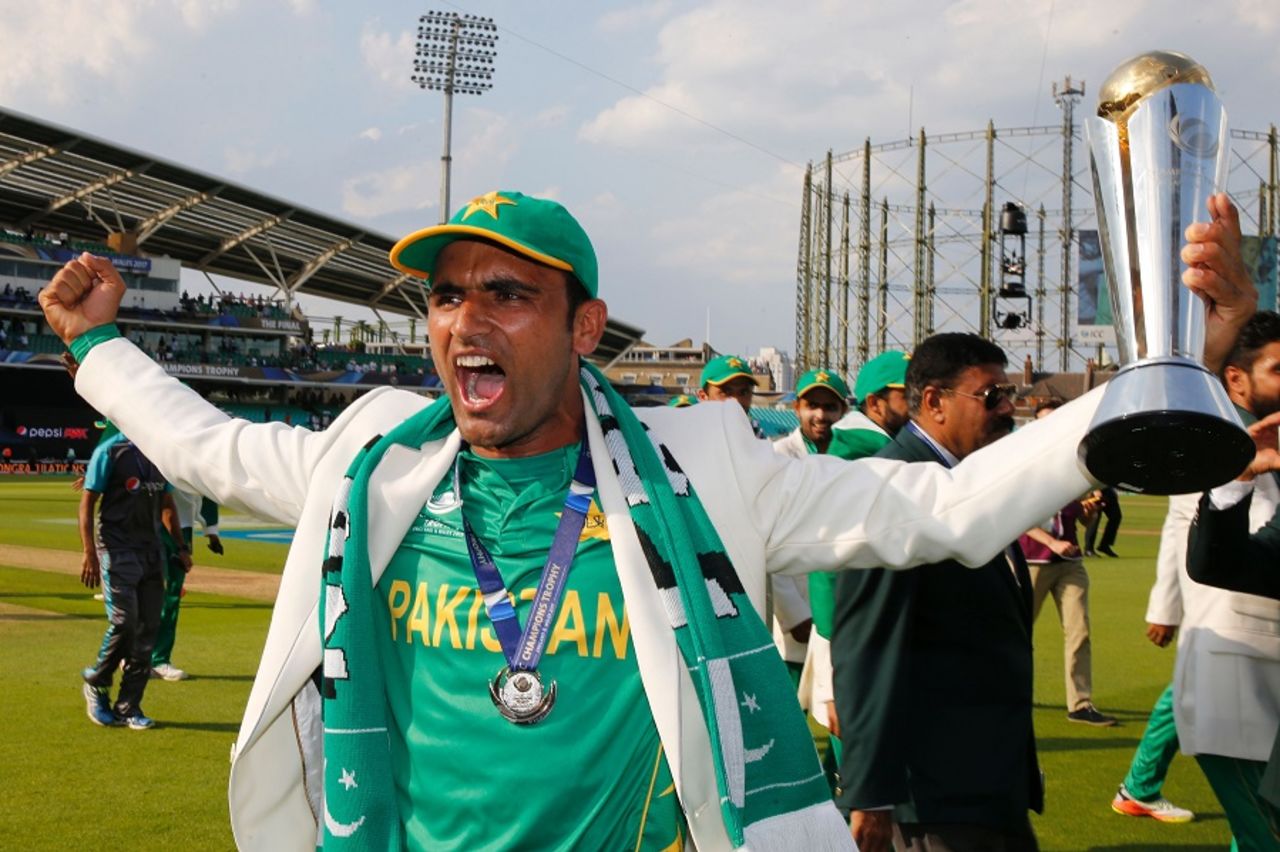 Fakhar Zaman was named Man of the Final, India v Pakistan, Final, Champions Trophy 2017, The Oval, London, June 18, 2017