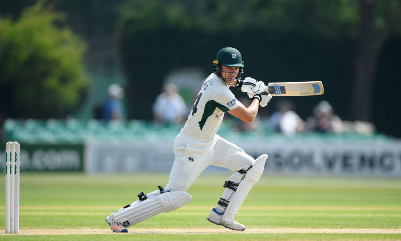 George Rhodes  made good use of his first Championship appearance of the season, Worcestershire v Kent, Specsavers Championship Division Two, Worcester, June 20, 2017
