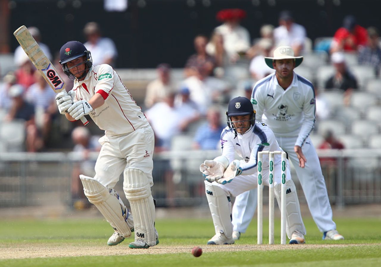Alex Davies steadied Lancashire with a century, Lancashire v Hampshire, Specsavers County Championship, Division One, Old Trafford, June 20, 2017