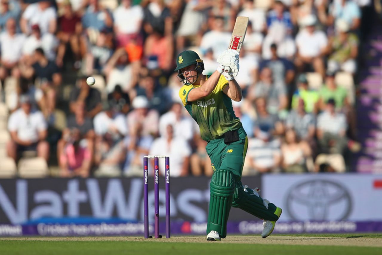 AB de Villiers hits one to the off side, England v South Africa, 1st T20I, Ageas Bowl, June 21, 2017