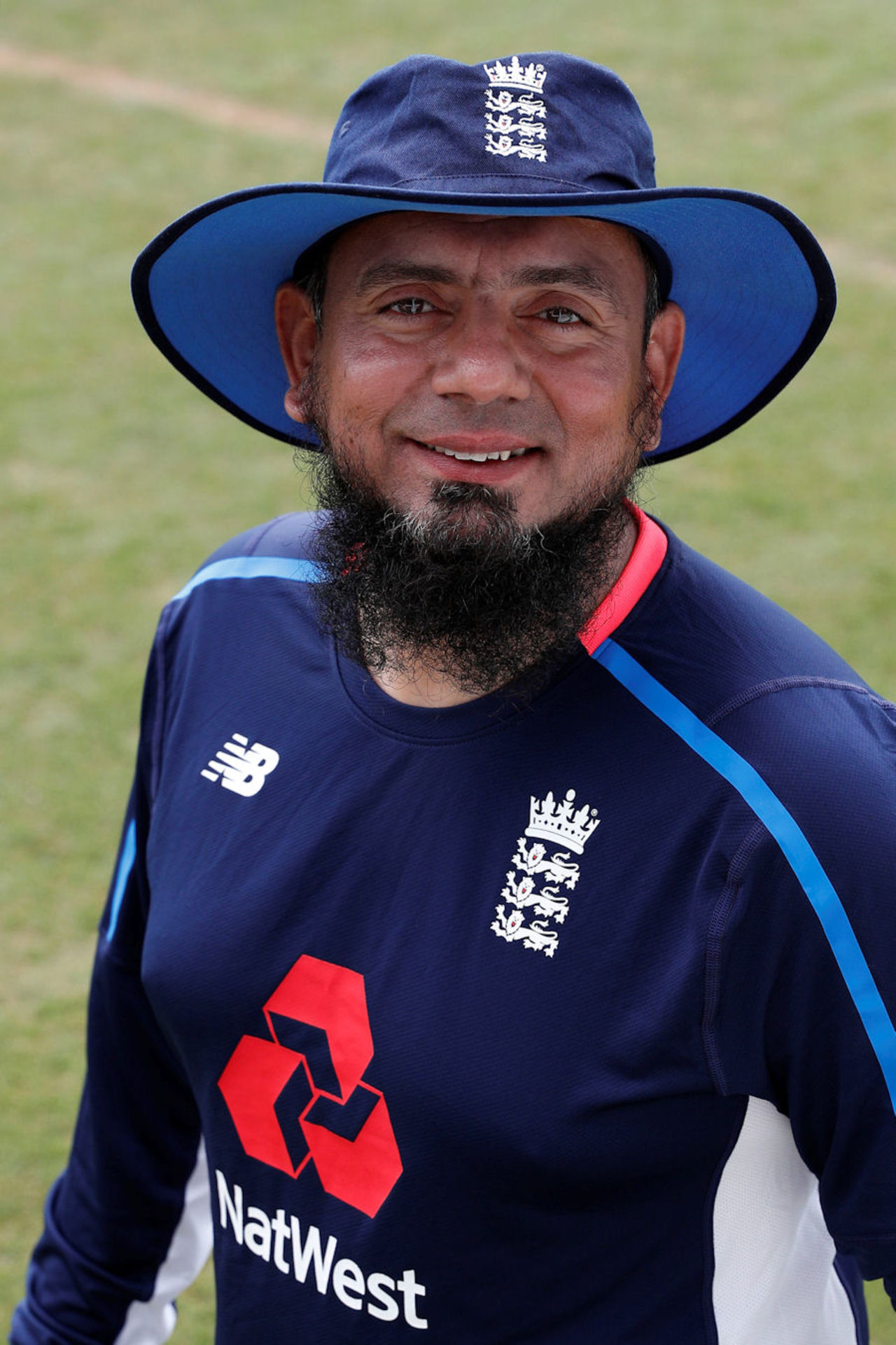 Saqlain Mushtaq was on hand as England's spin consultant, England Lions v South Africa A, unofficial Test, Canterbury, 2nd day, July 22, 2017