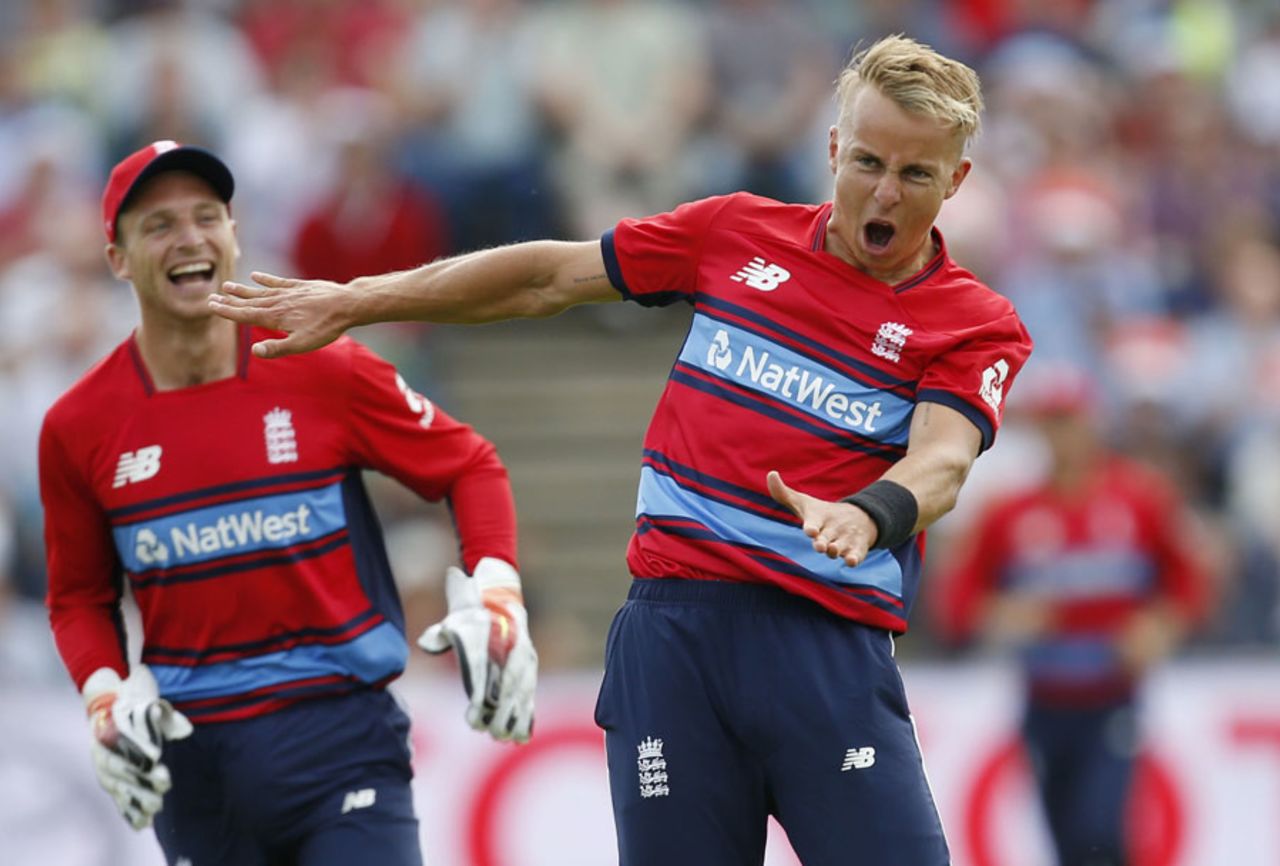 Tom Curran enjoyed his moment of success, England v South Africa, 2nd T20I, Taunton, June 23, 2017