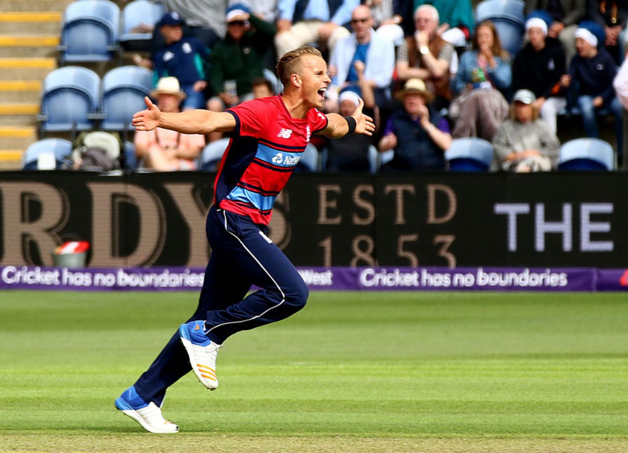 Tom Curran was again impressive with 2 for 22, England v South Africa, 3rd T20I, Cardiff, June 25, 2017