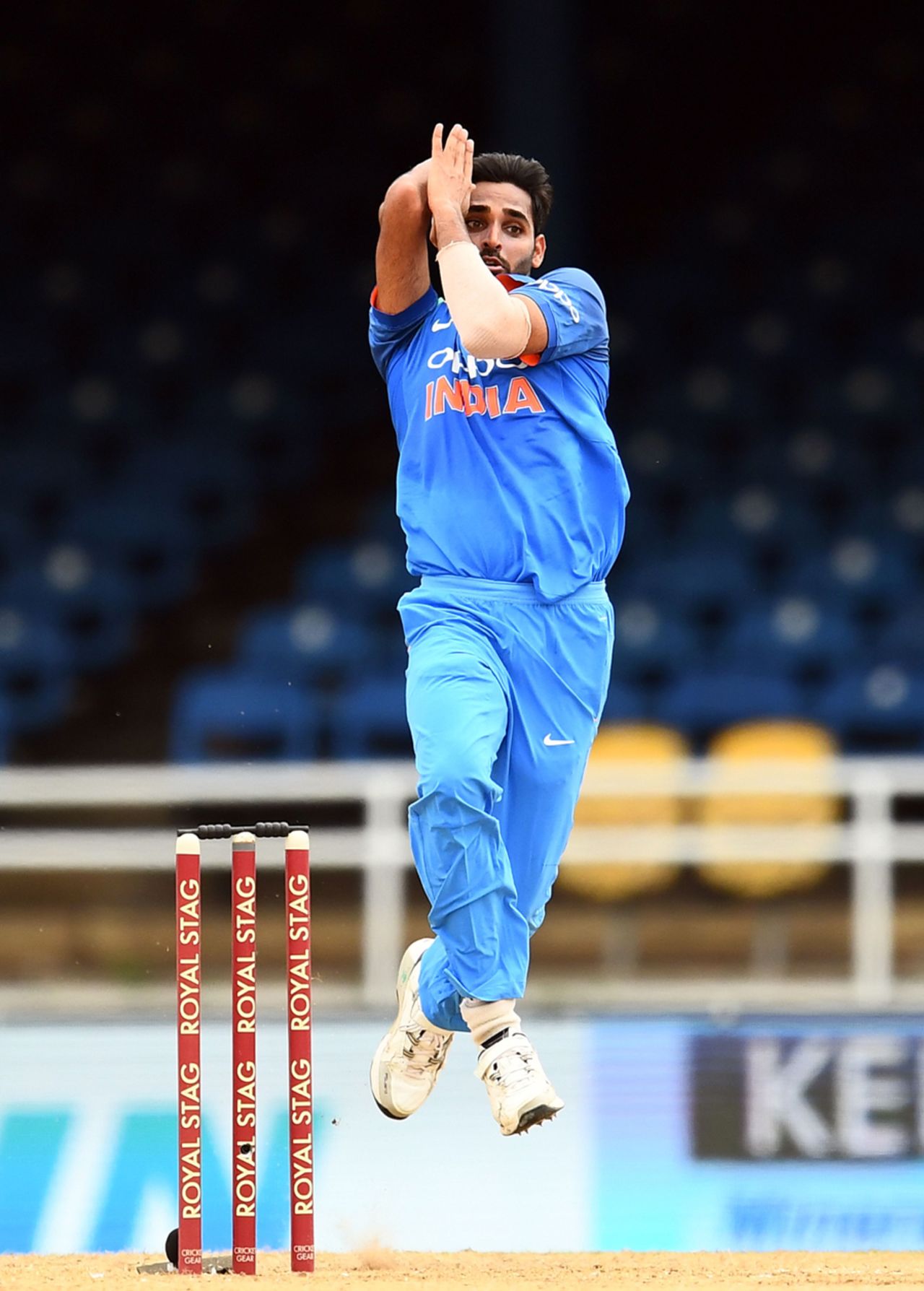 Bhuvneshwar Kumar took two wickets in his first two overs, West Indies v India, 2nd ODI, Port-of-Spain, June 25, 2017