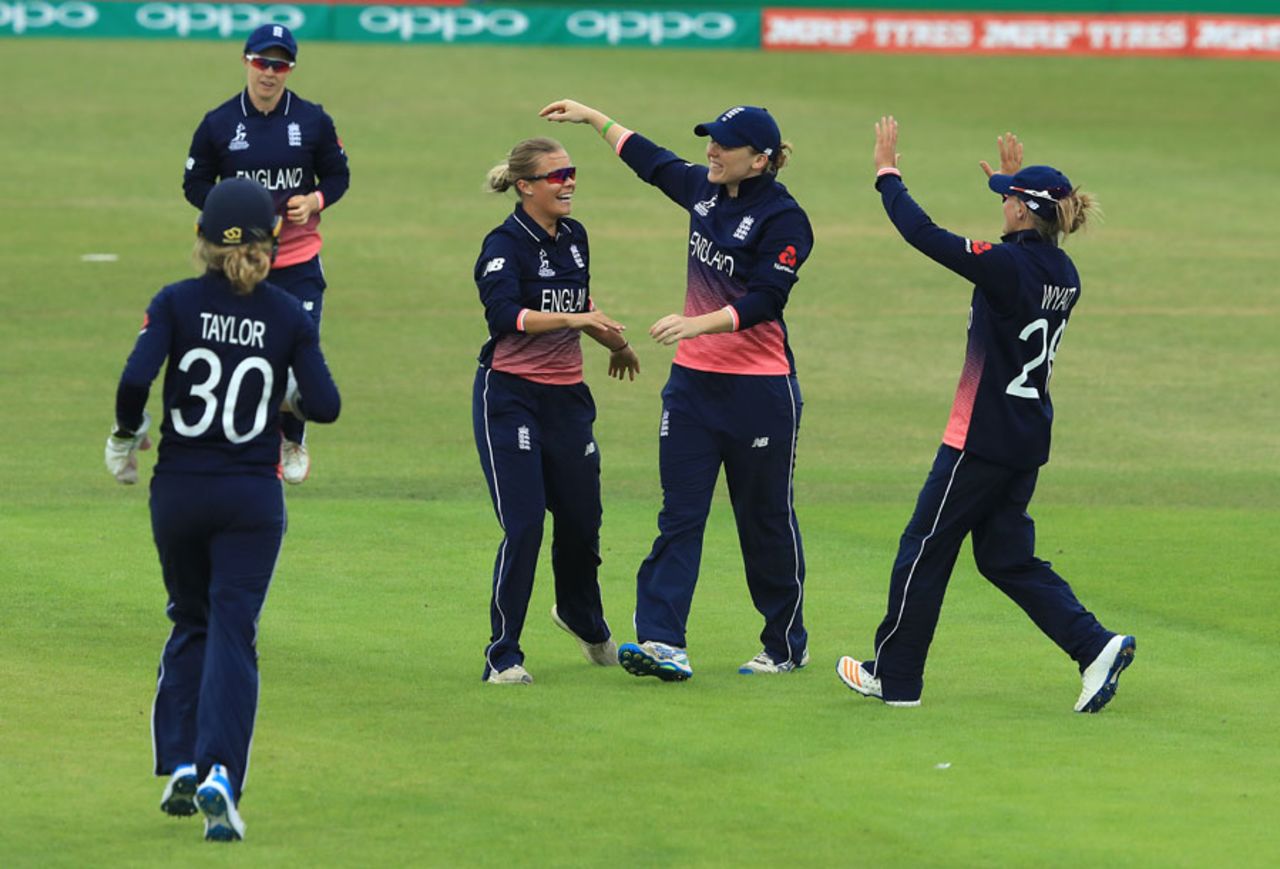 Alex Hartley struck in her first over, England v Pakistan, Women's World Cup, Leicester, June 27, 2017