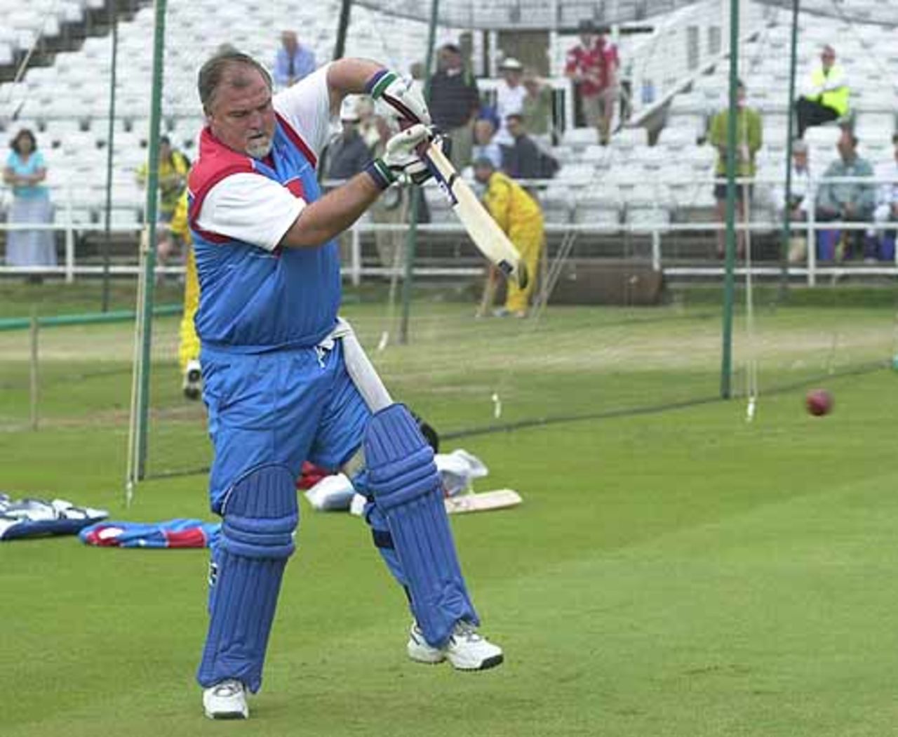Mike Gatting attempts some gentle strokeplay , England Masters v Australia Masters, Trent Bridge, Nottingham,  July 1, 2001