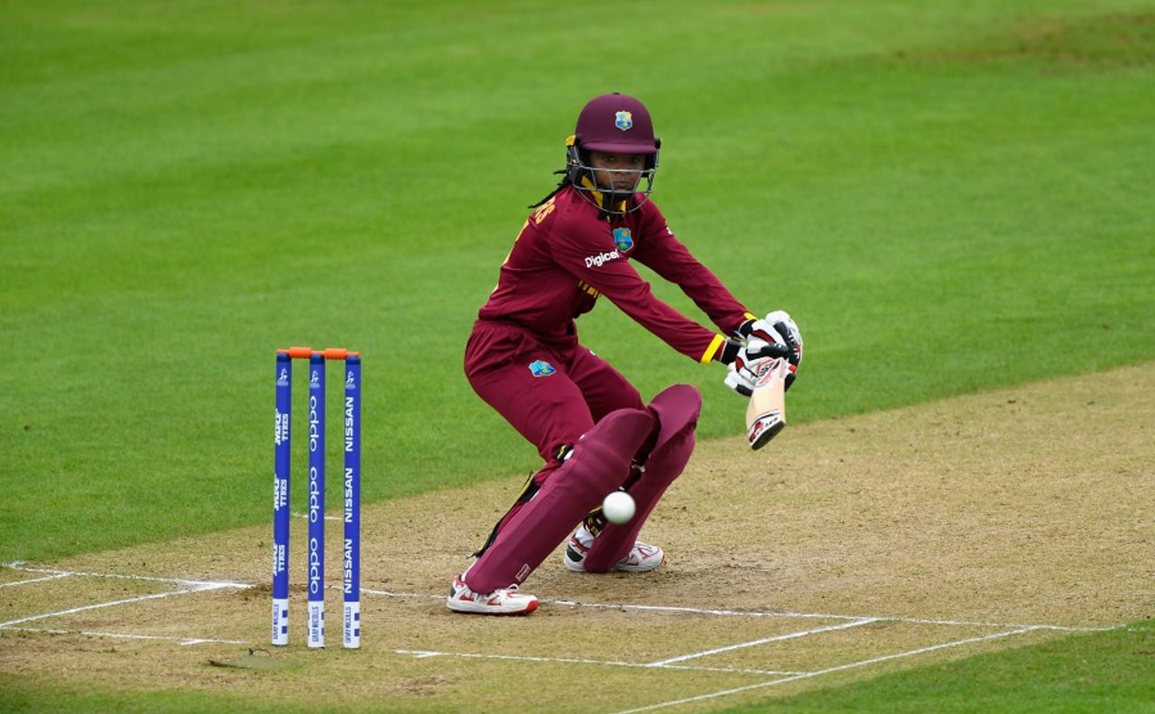 Felecia Walters guides one to third man, India v West Indies, Women's World Cup, Taunton, June 29, 2017