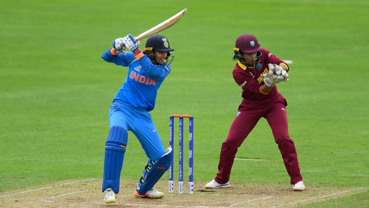 Smriti Madhana made her second successive fifty-plus score, India v West Indies, Women's World Cup, Taunton, June 29, 2017