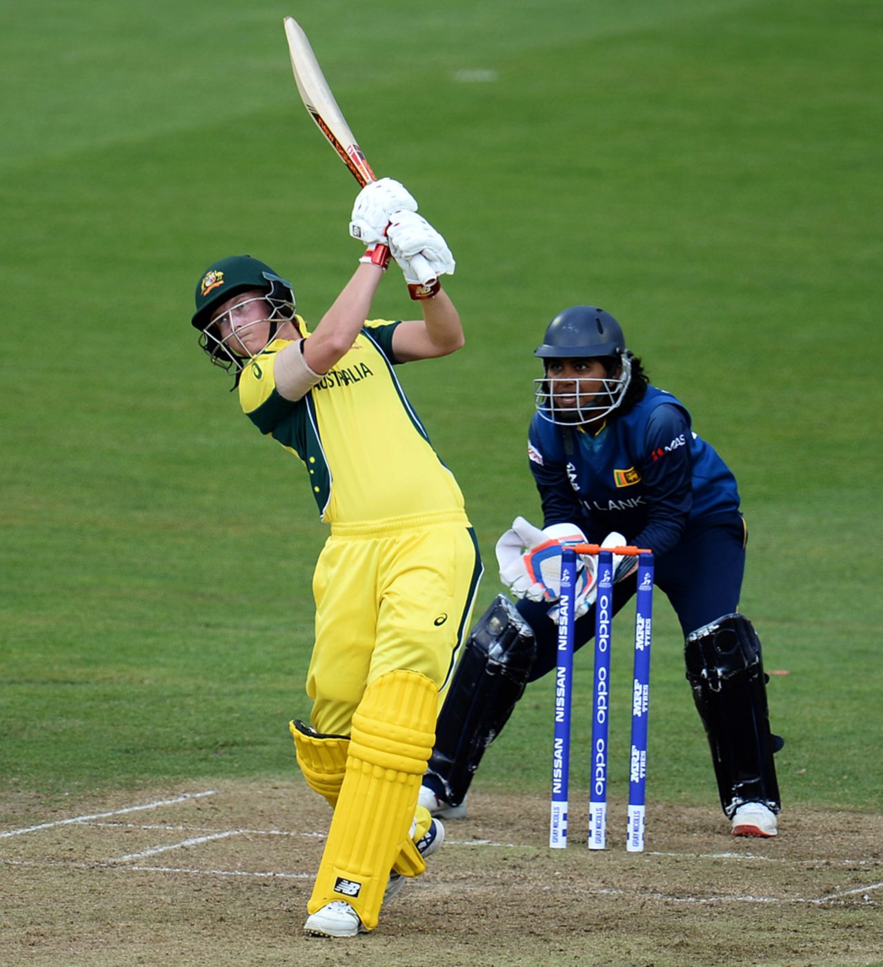 Meg Lanning goes over the top, Australia v Sri Lanka, Women's World Cup, Bristol, June 29, 2017