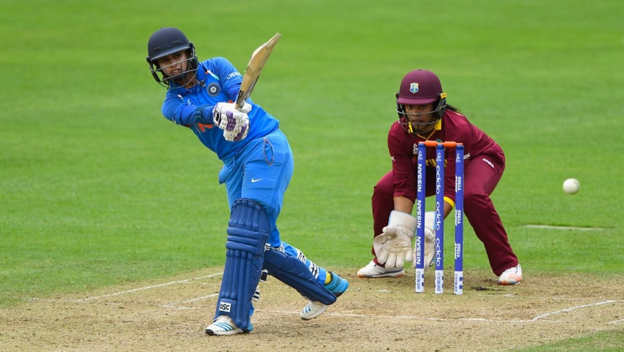 Mithali Raj targets the leg side, India v West Indies, Women's World Cup, Taunton, June 29, 2017