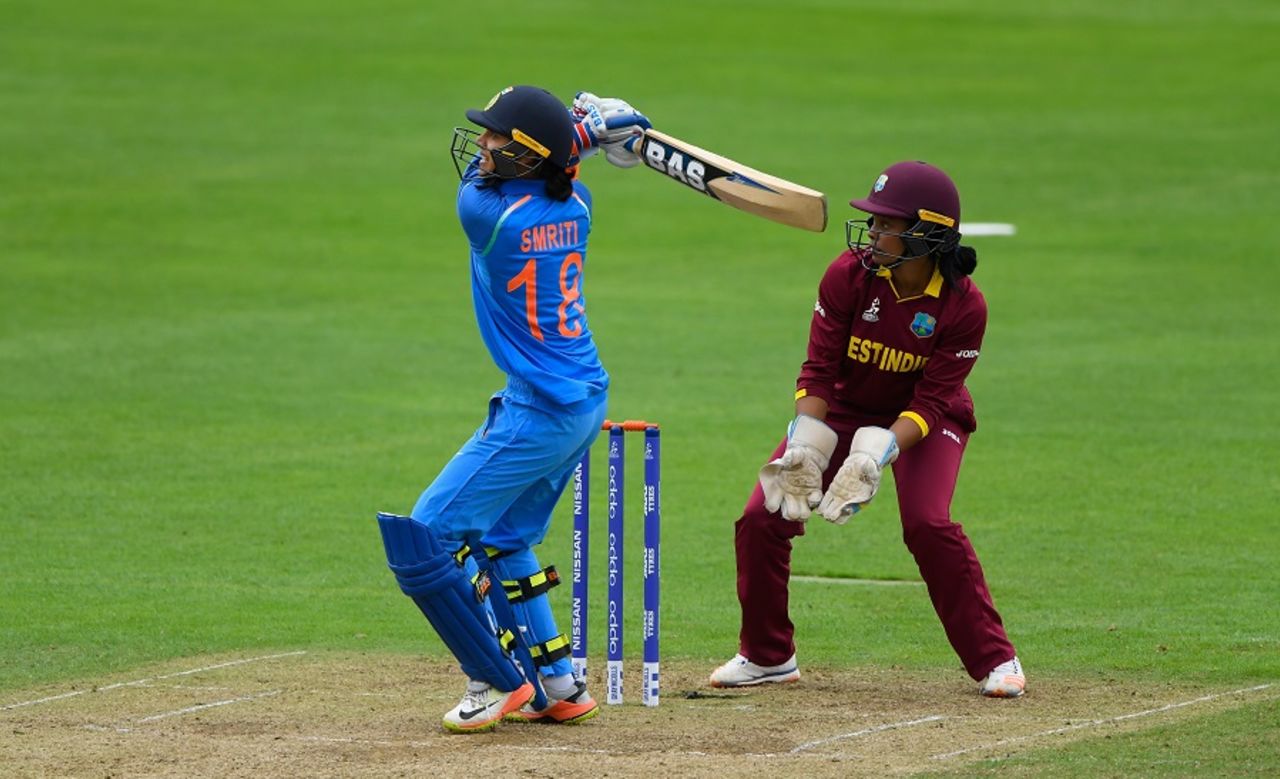 Smriti Madhana nails a pull, India v West Indies, Women's World Cup, Taunton, June 29, 2017