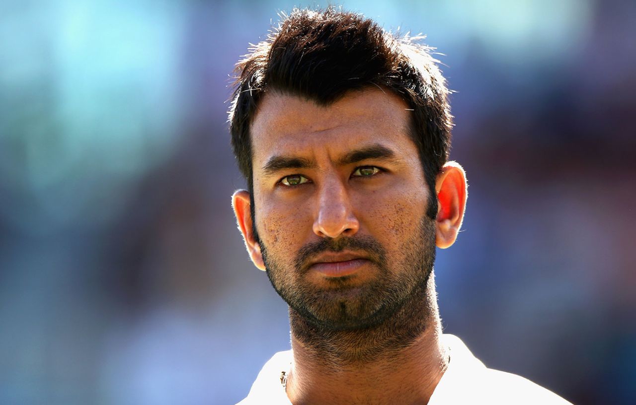Cheteshwar Pujara looks on, Australia v India, 1st Test, Adelaide, 1st day, December 9, 2014