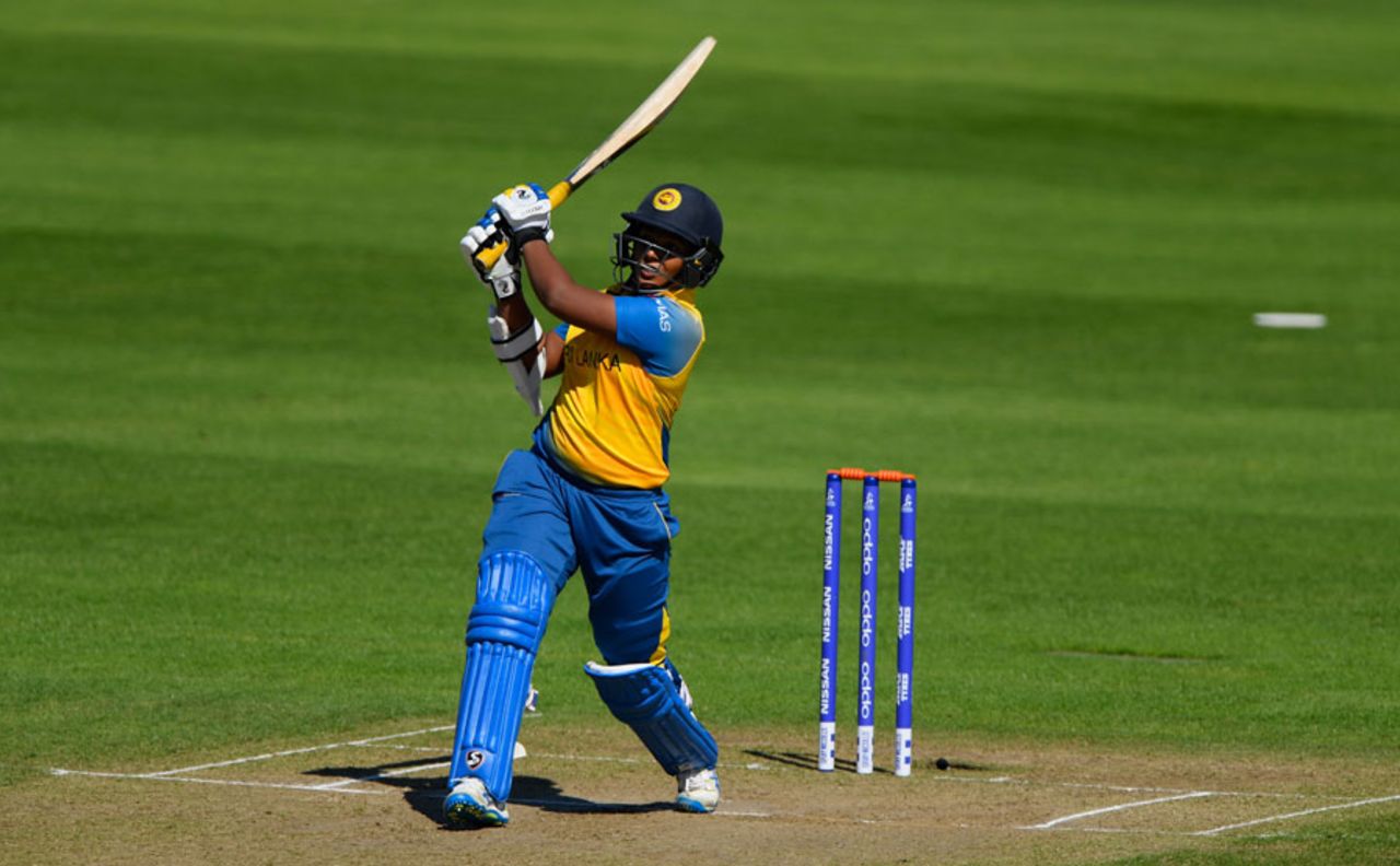 Hasini Perera made a strong start to her innings, England v Sri Lanka, Women's World Cup, Taunton, July 2, 2017