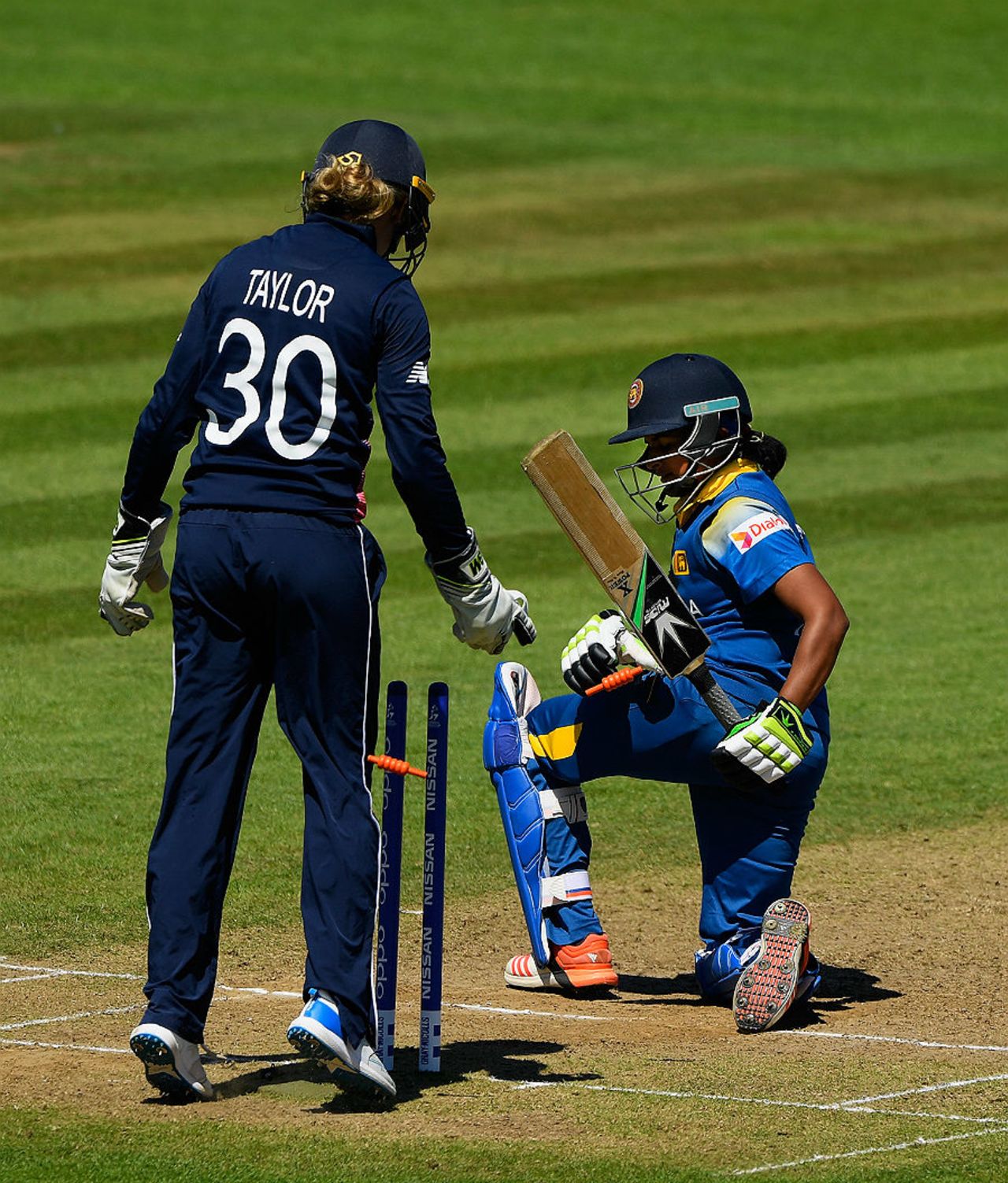 Shashikala Siriwardene was bowled for 33 by Laura Marsh, England v Sri Lanka, Women's World Cup, Taunton, July 2, 2017