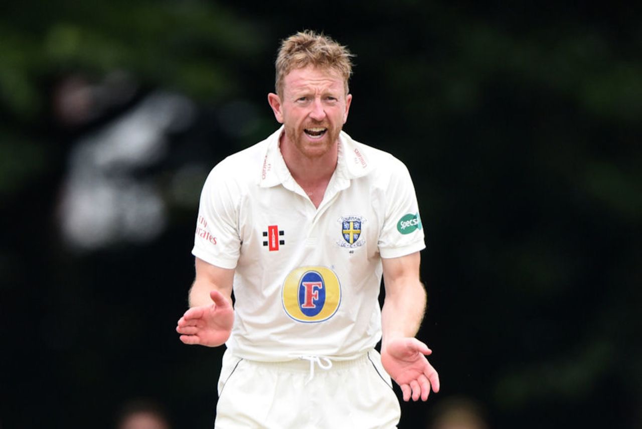 Paul Collingwood urges on Durham at the Chesterfield Festival, Derbyshire v Durham, Specsavers Championship Division Two, Chesterfield, July 3, 2017