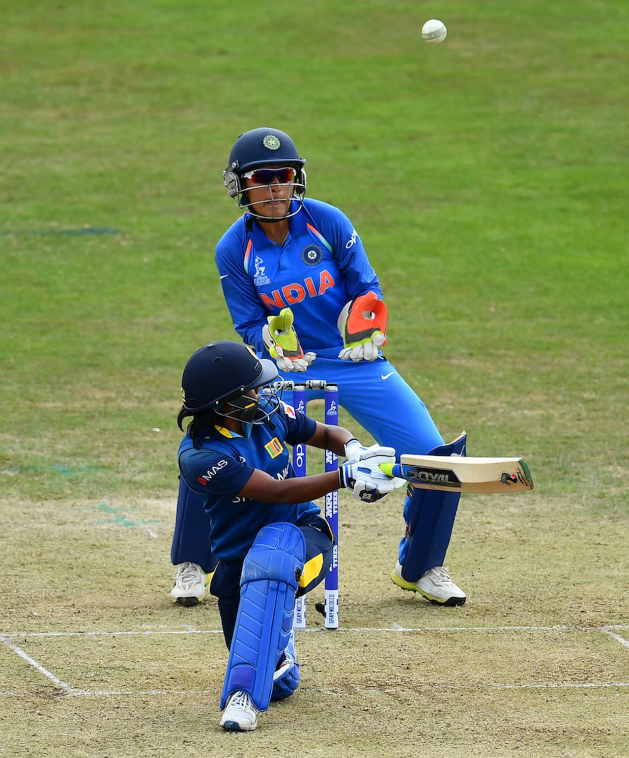 Dilani Manodara used the scoop effectively, India v Sri Lanka, Women's World Cup 2017, Derby, July 5, 2017