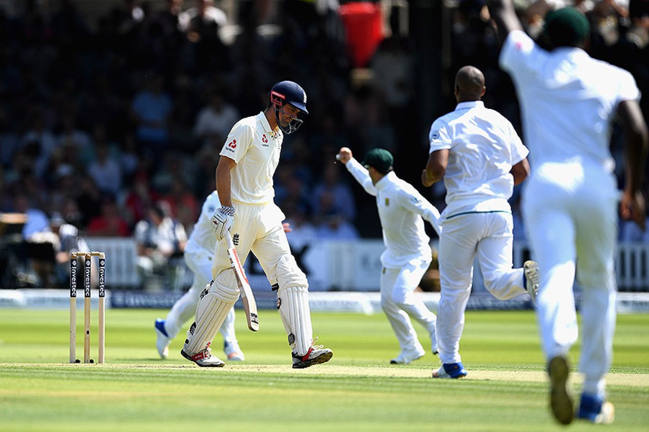 Alastair Cook fell early to Vernon Philander, England v South Africa, 1st Investec Test, Lord's, 1st day, July 6, 2017
