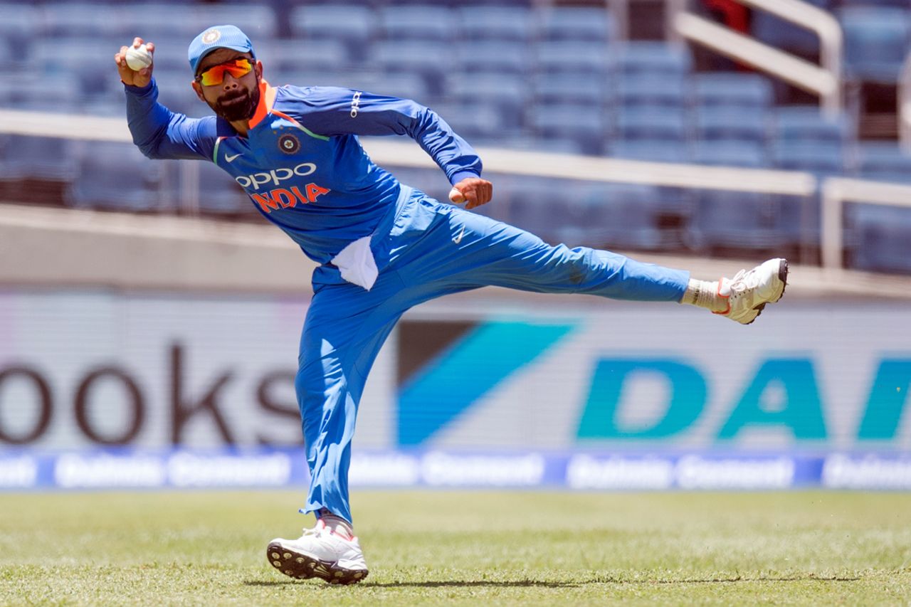 Virat Kohli takes aim, West Indies v India, 5th ODI, Kingston, July 6, 2017
