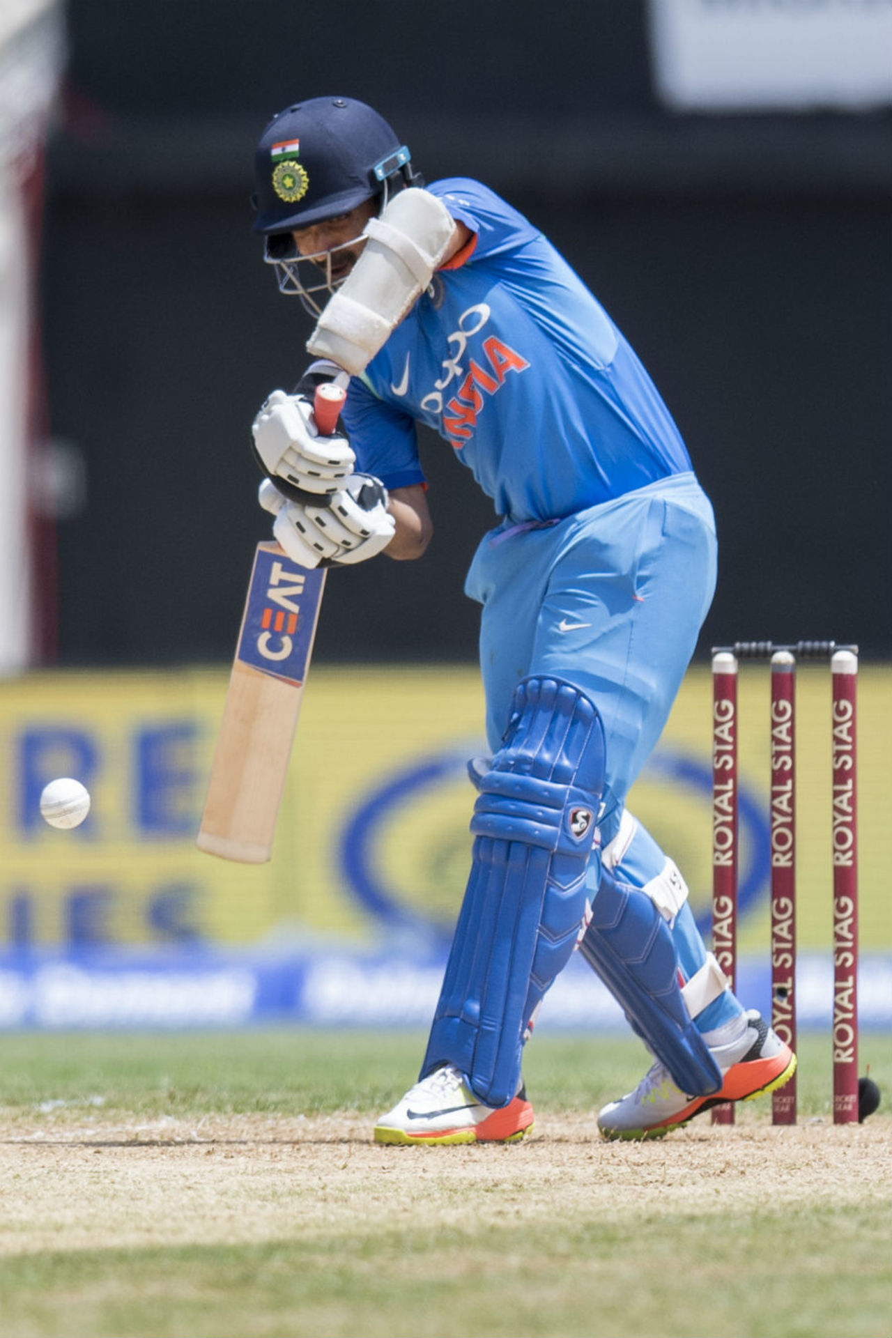 Ajinkya Rahane was unaffected by the loss of an early wicket, West Indies v India, 5th ODI, Kingston, July 6, 2017