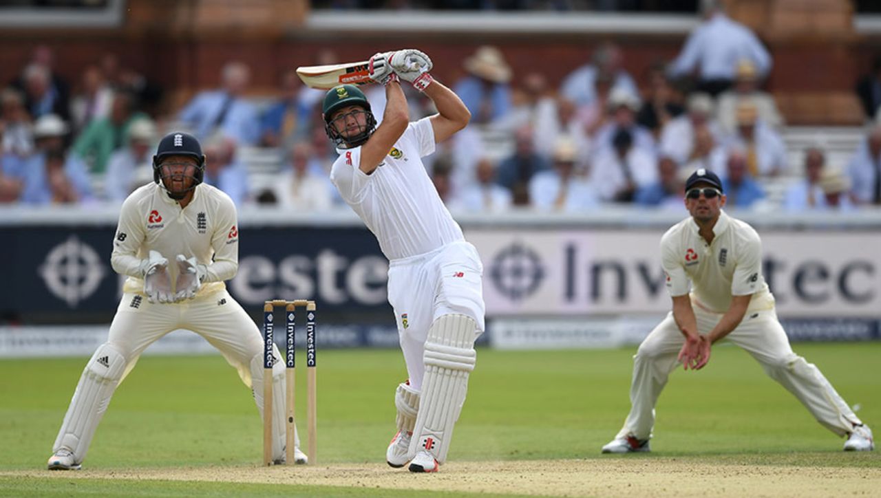 Theunis de Bruyn showed some aggression, England v South Africa, 1st Investec Test, Lord's, 2nd day, July 7, 2017