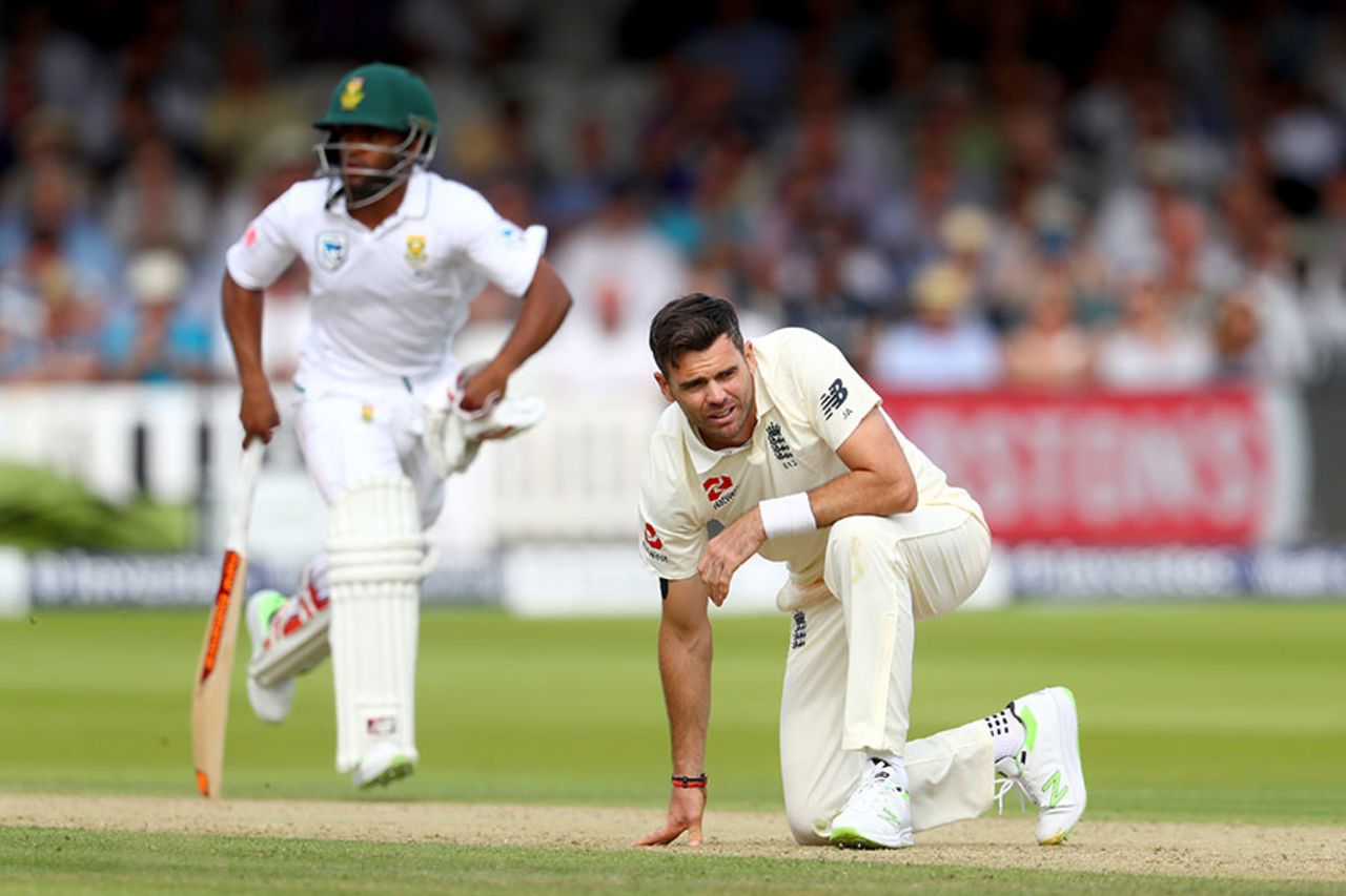 James Anderson was made to work for his wicket, England v South Africa, 1st Investec Test, Lord's, 2nd day, July 7, 2017