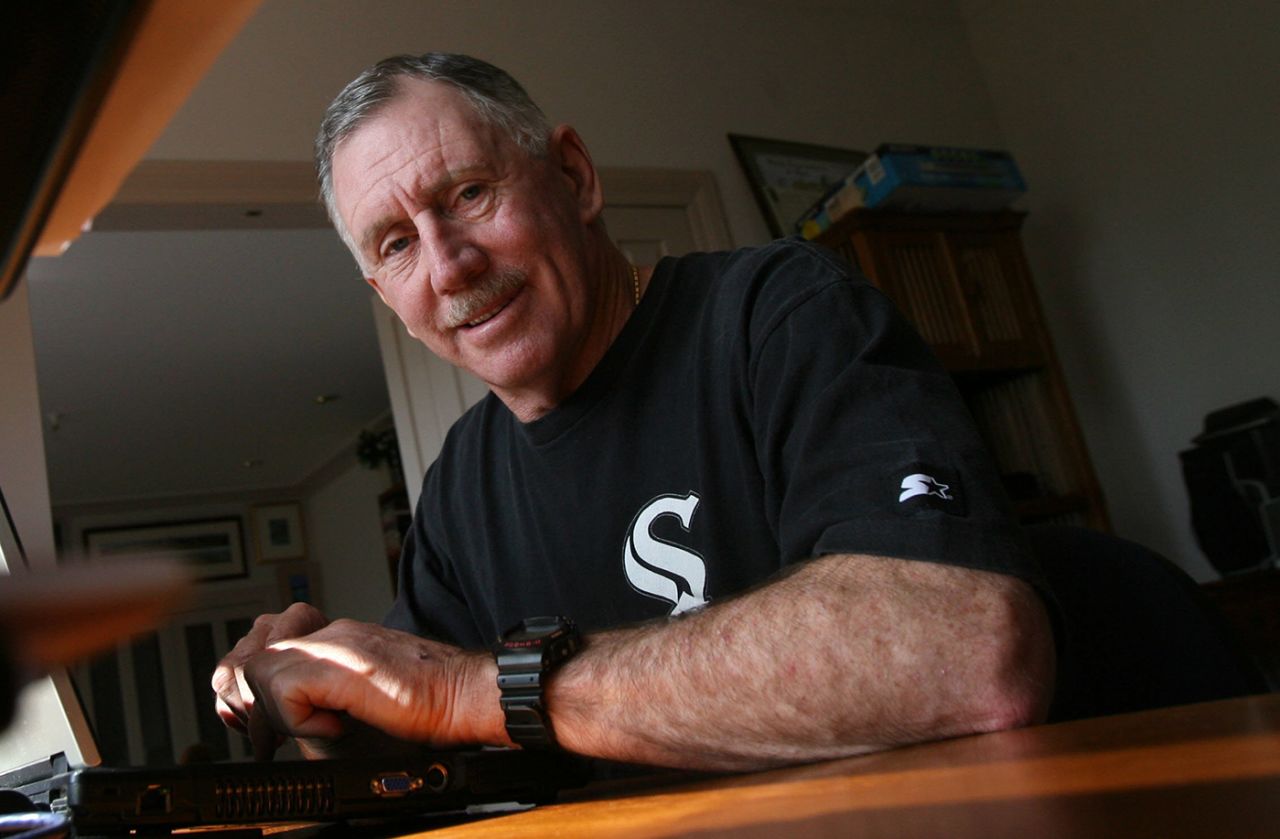 Ian Chappell works in the study of his home in Sydney, September 23, 2006