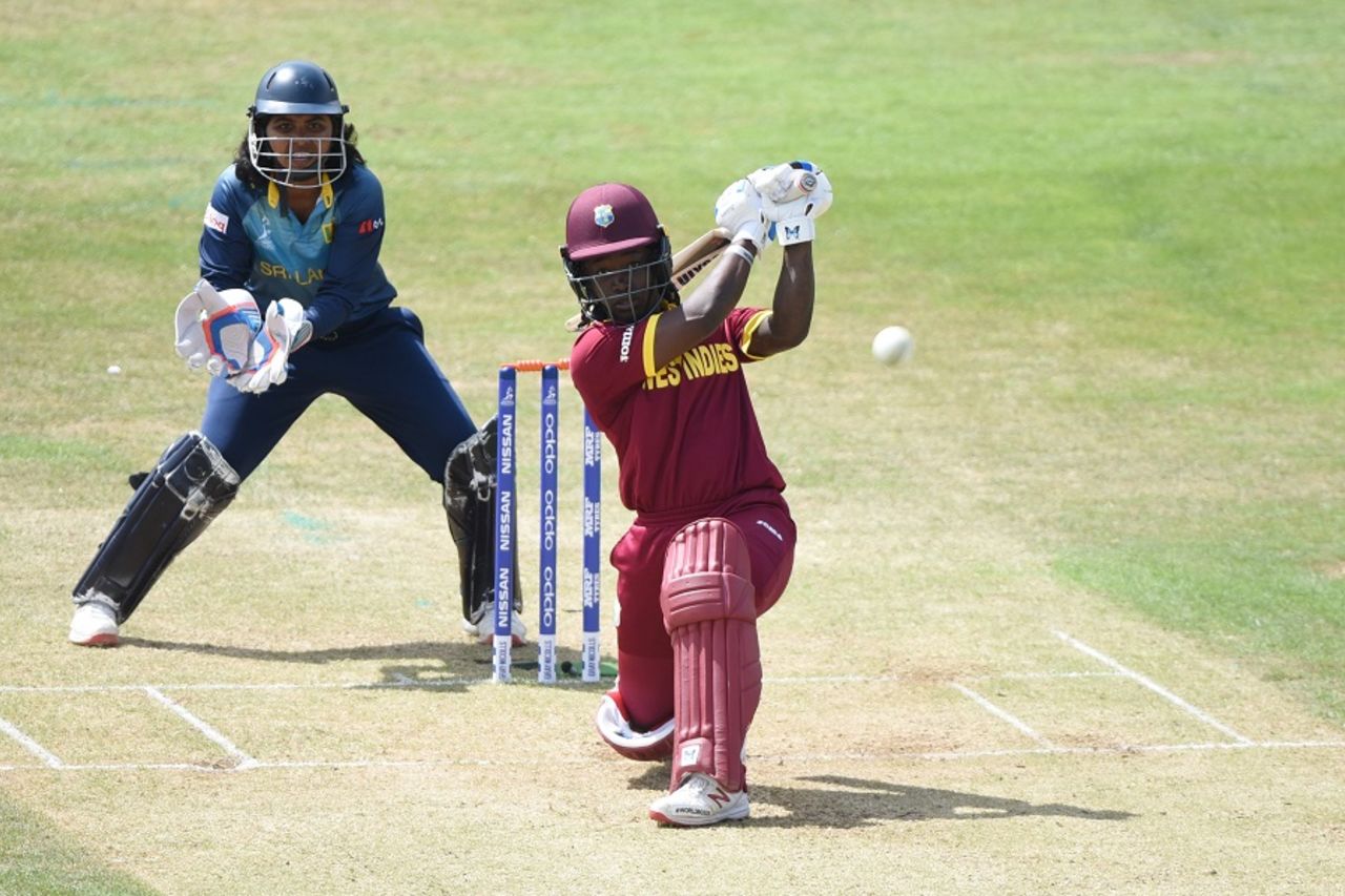 Deandra Dottin belts one over the bowler's head, West Indies v Sri Lanka, Women's World Cup, July 9, 2017