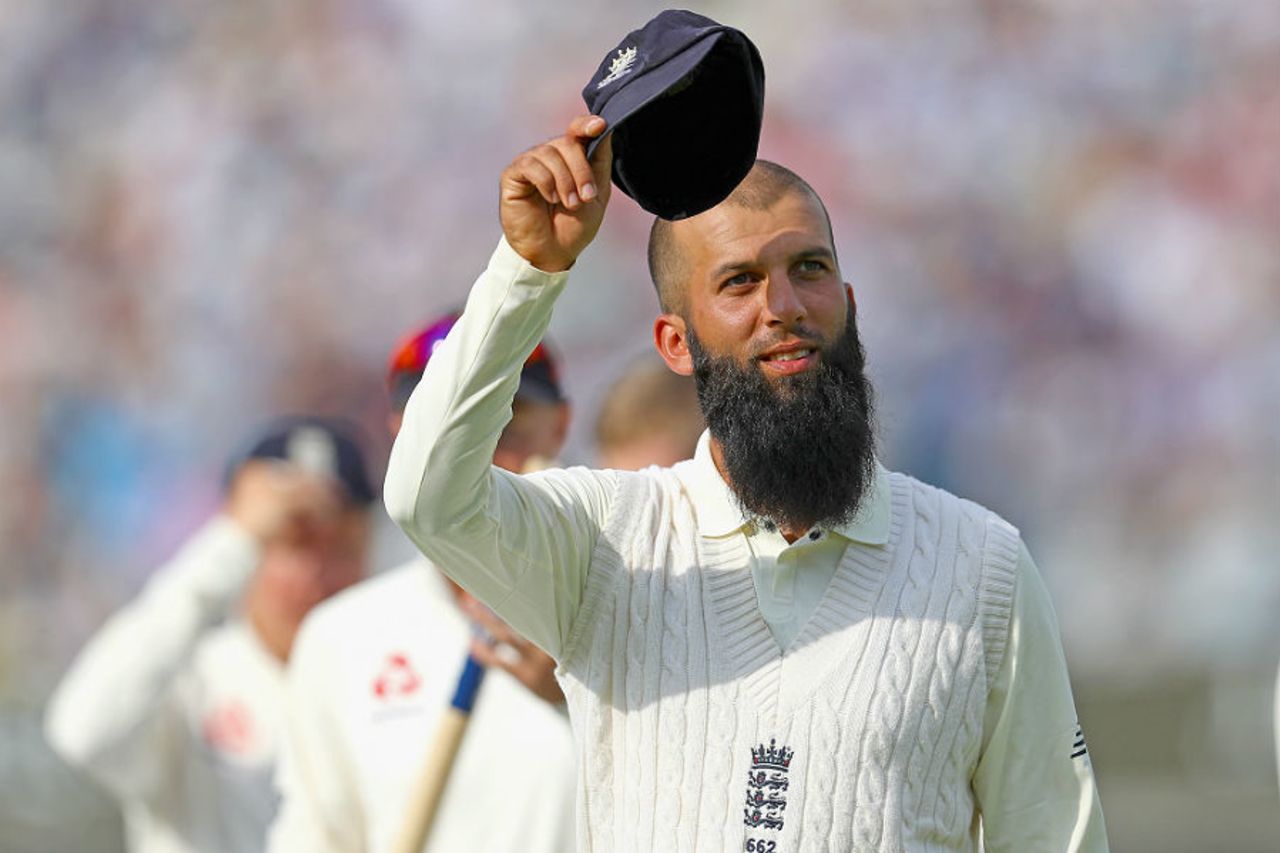 Moeen Ali waves to the crowd after claiming ten wickets at Lord's, England v South Africa, 1st Investec Test, Lord's, 4th day, July 9, 2017