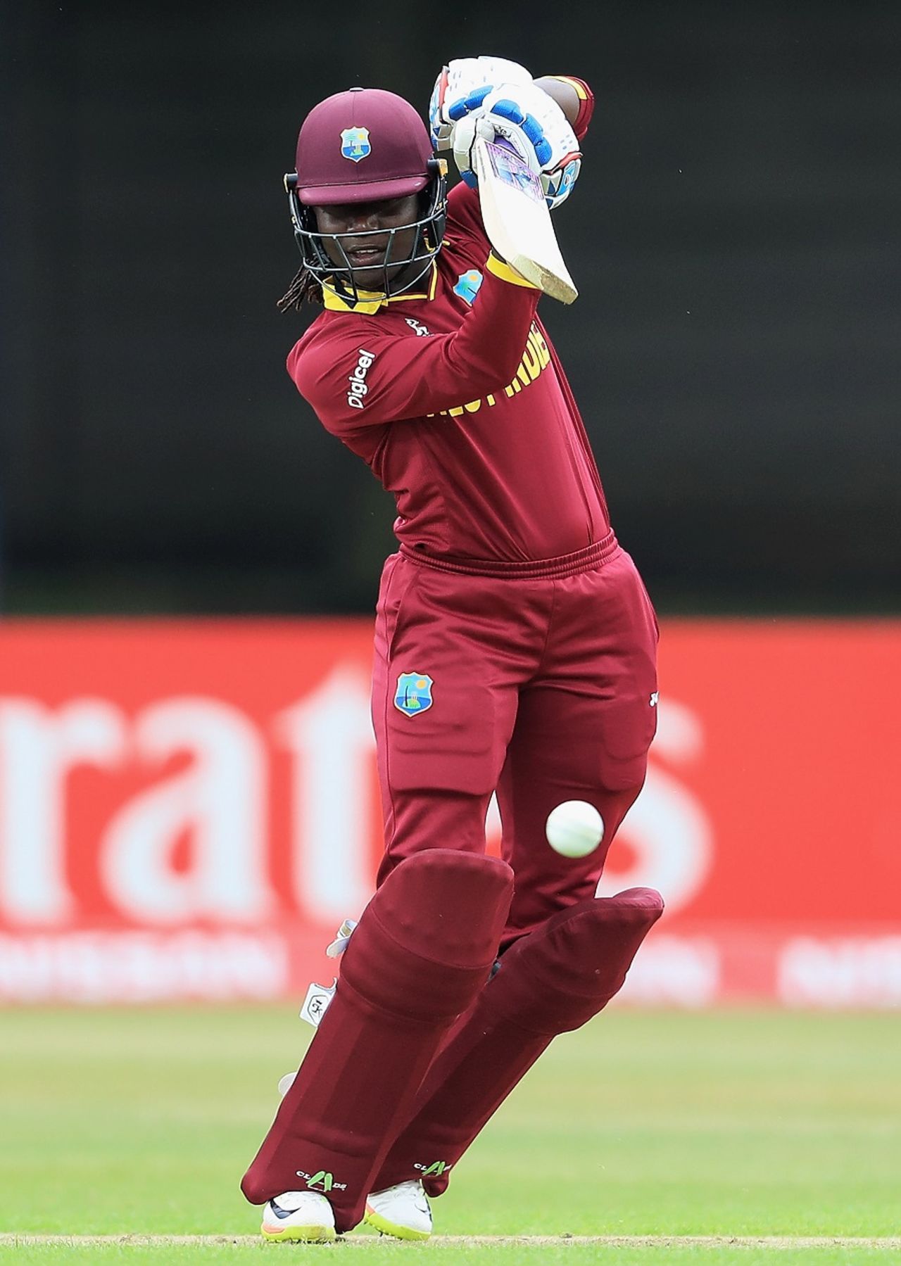 Stafanie Taylor punches down the ground, Pakistan v West Indies, Women's World Cup, Leicester, 11 July 2017