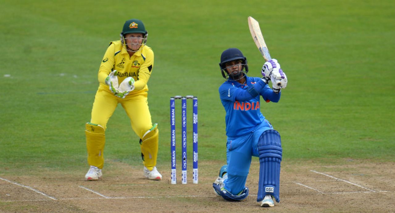 Mithali Raj became the first batsman to score 6000 runs in Women's ODIs, Australia v India, Women's World Cup, Bristol, July 12, 2017