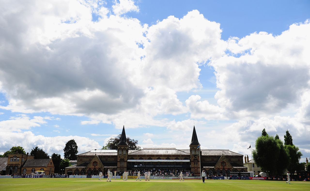 A general view of the match at Cheltenham College, Gloucestershire v Essex, County Championship Division Two, 2nd day, Cheltenham, July 14, 2016