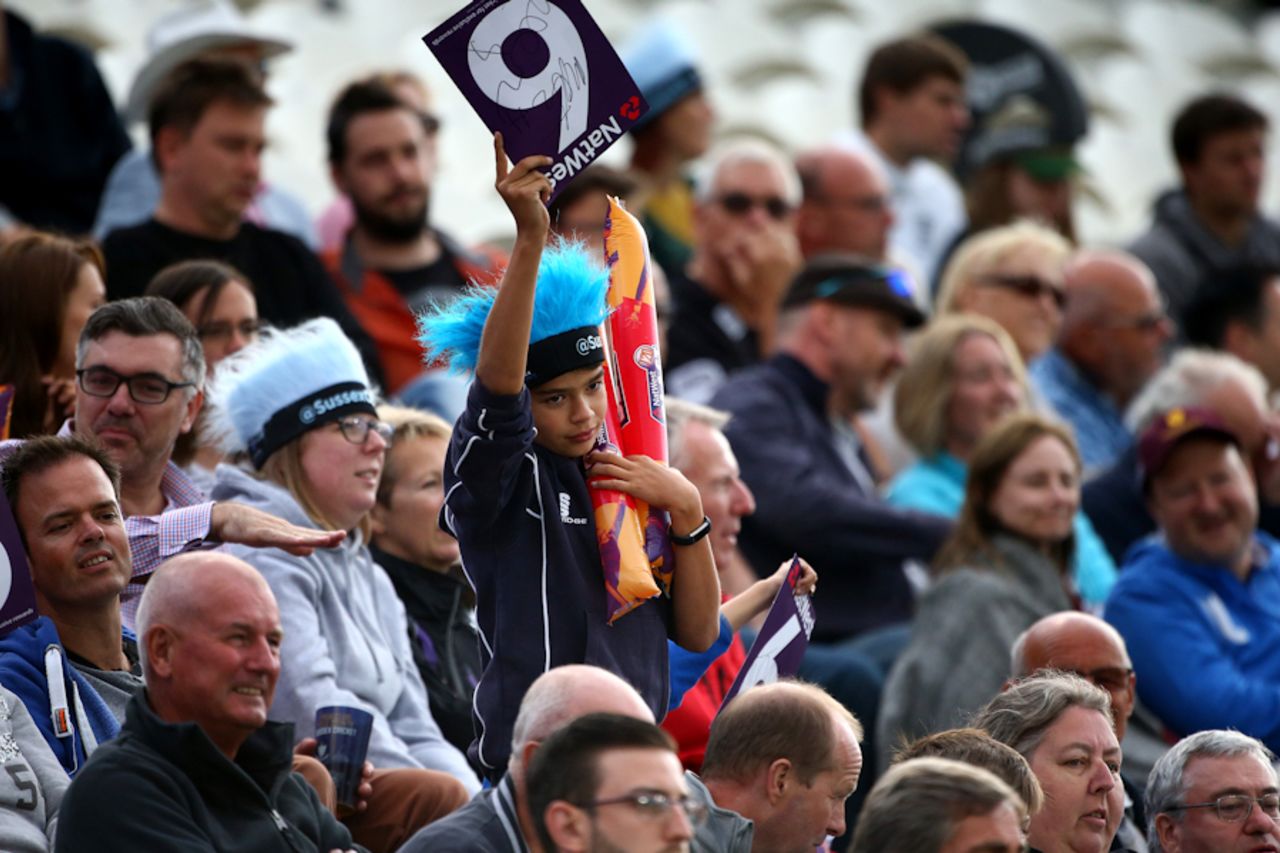 Fans at Hove in the NatWest Blast, Sussex v Hampshire, NatWest Blast, South Group, Hove, July 12, 2017