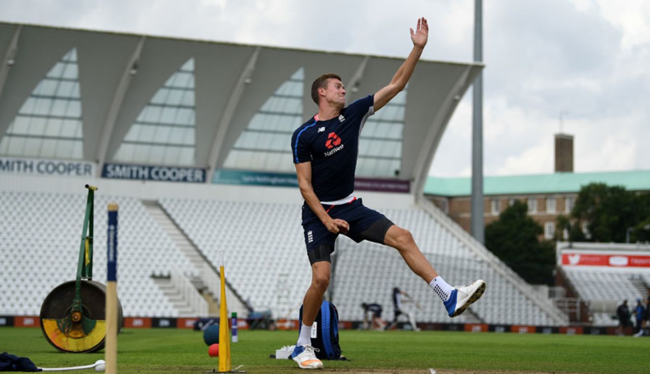 Jake Ball was working back to fitness after a knee injury, Trent Bridge, July 13, 2017