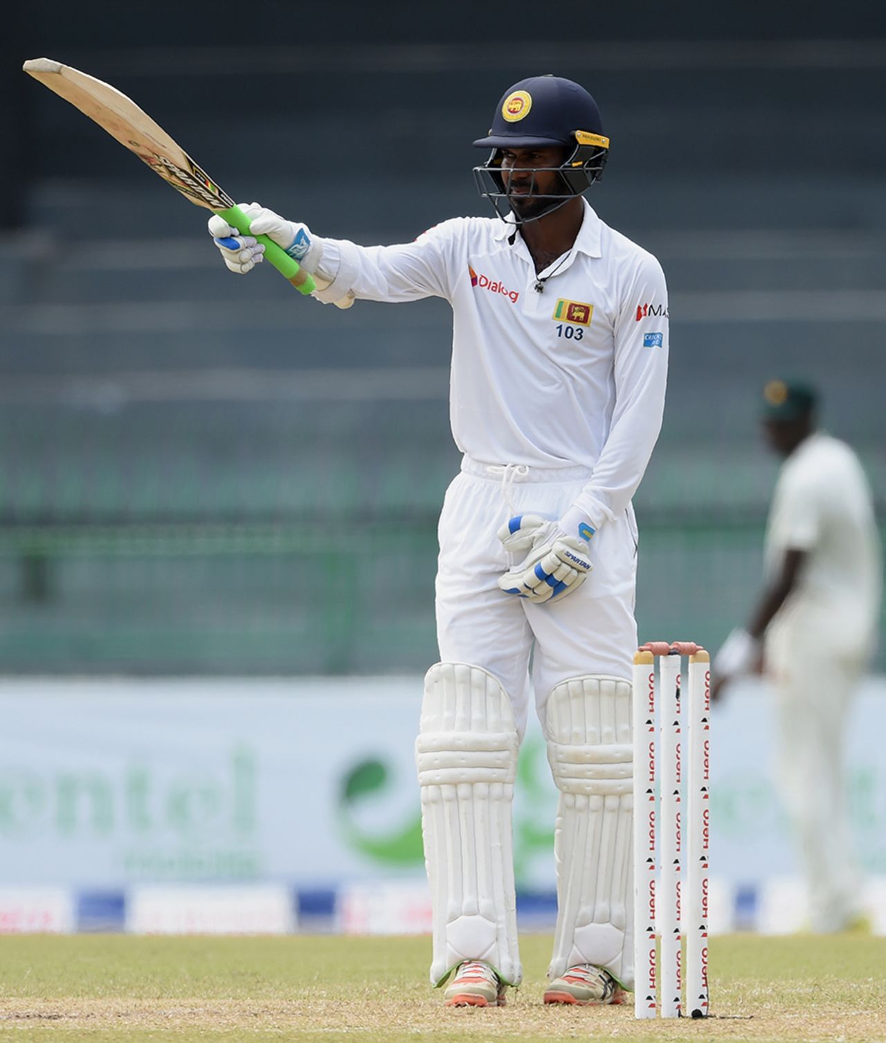 Upul Tharanga brought up his half-century off 64 balls, Sri Lanka v Zimbabwe, only Test, 2nd day, Colombo, July 15, 2017